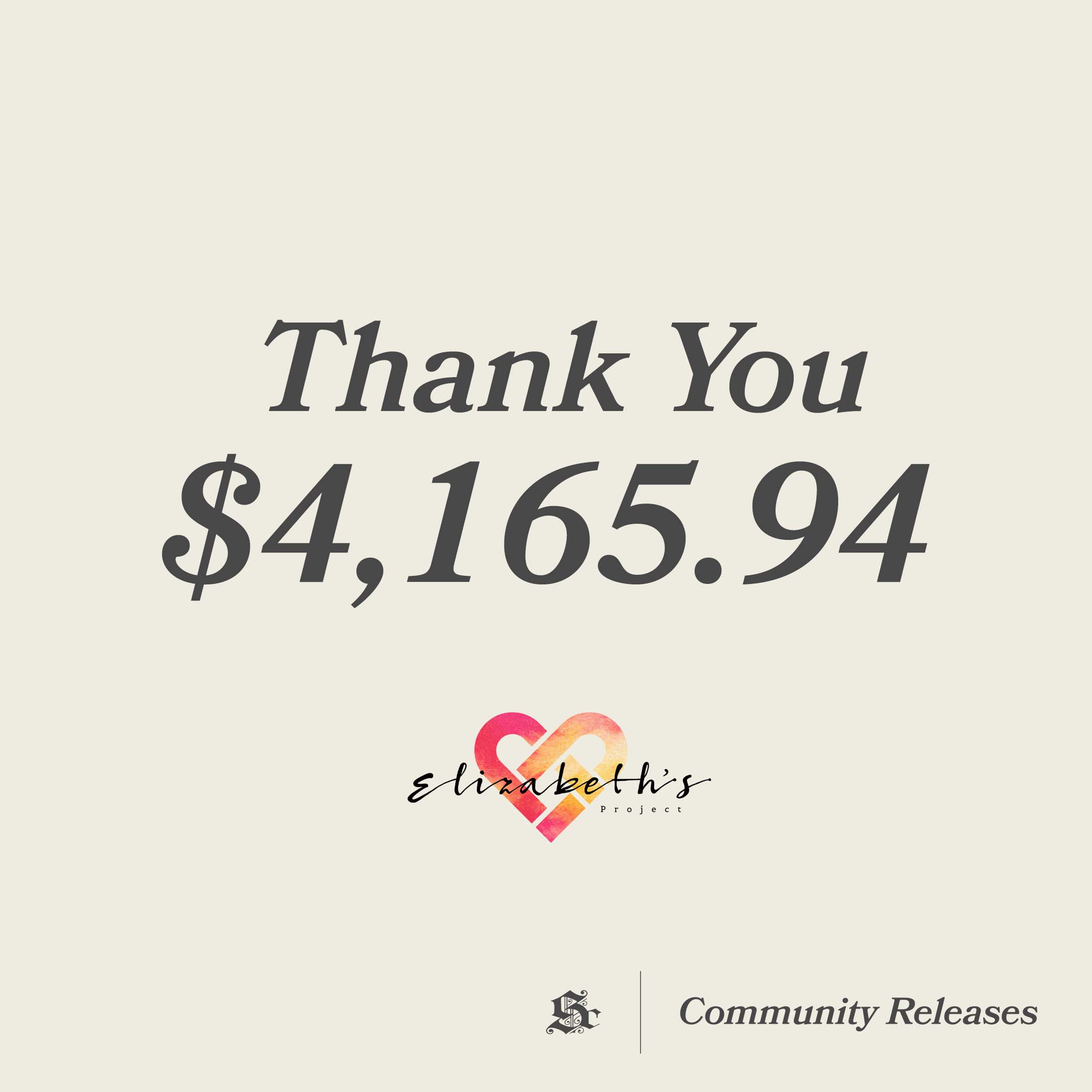 Community Releases: Elizabeth's Project