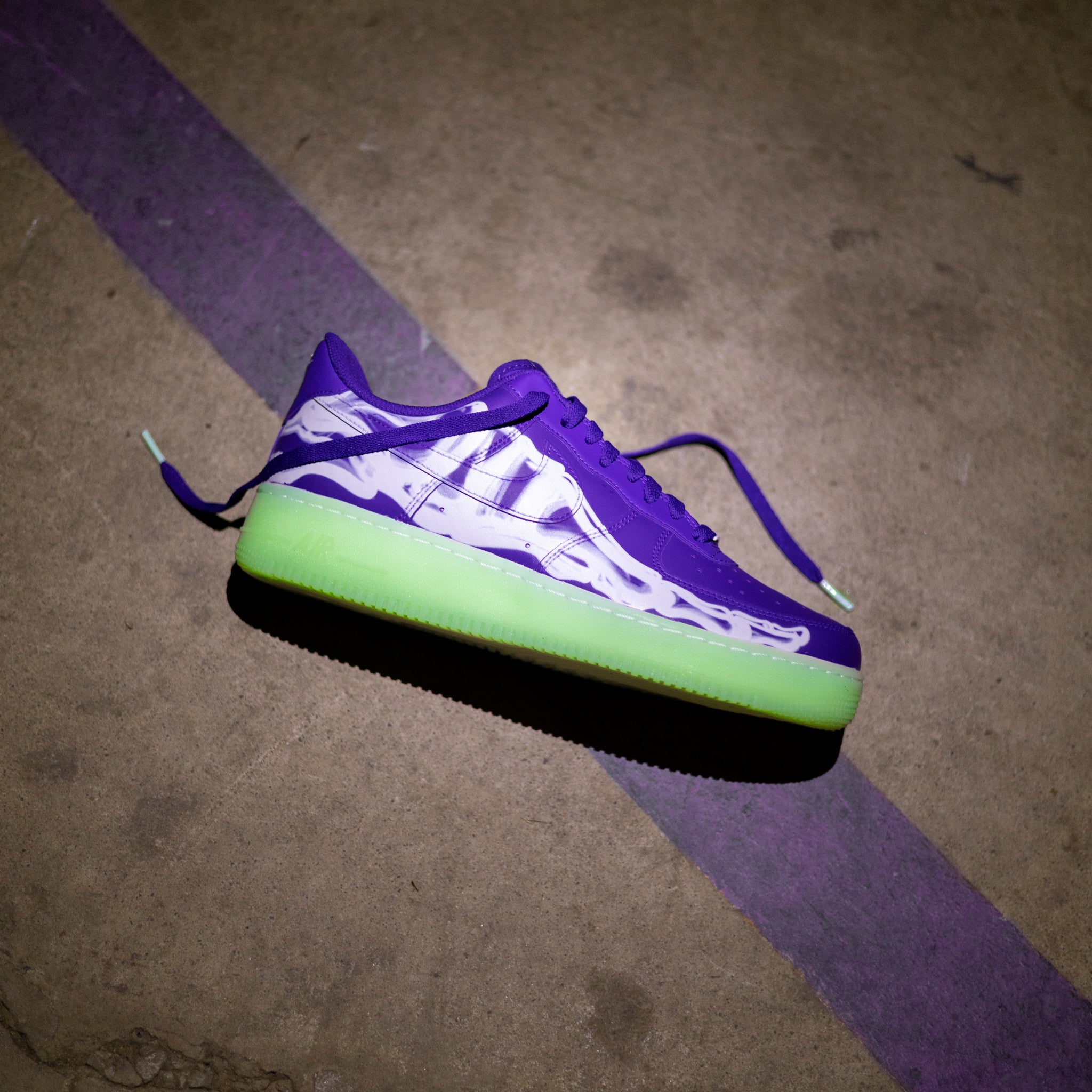 Nike Air Force 1 '07 'Purple Skeleton'