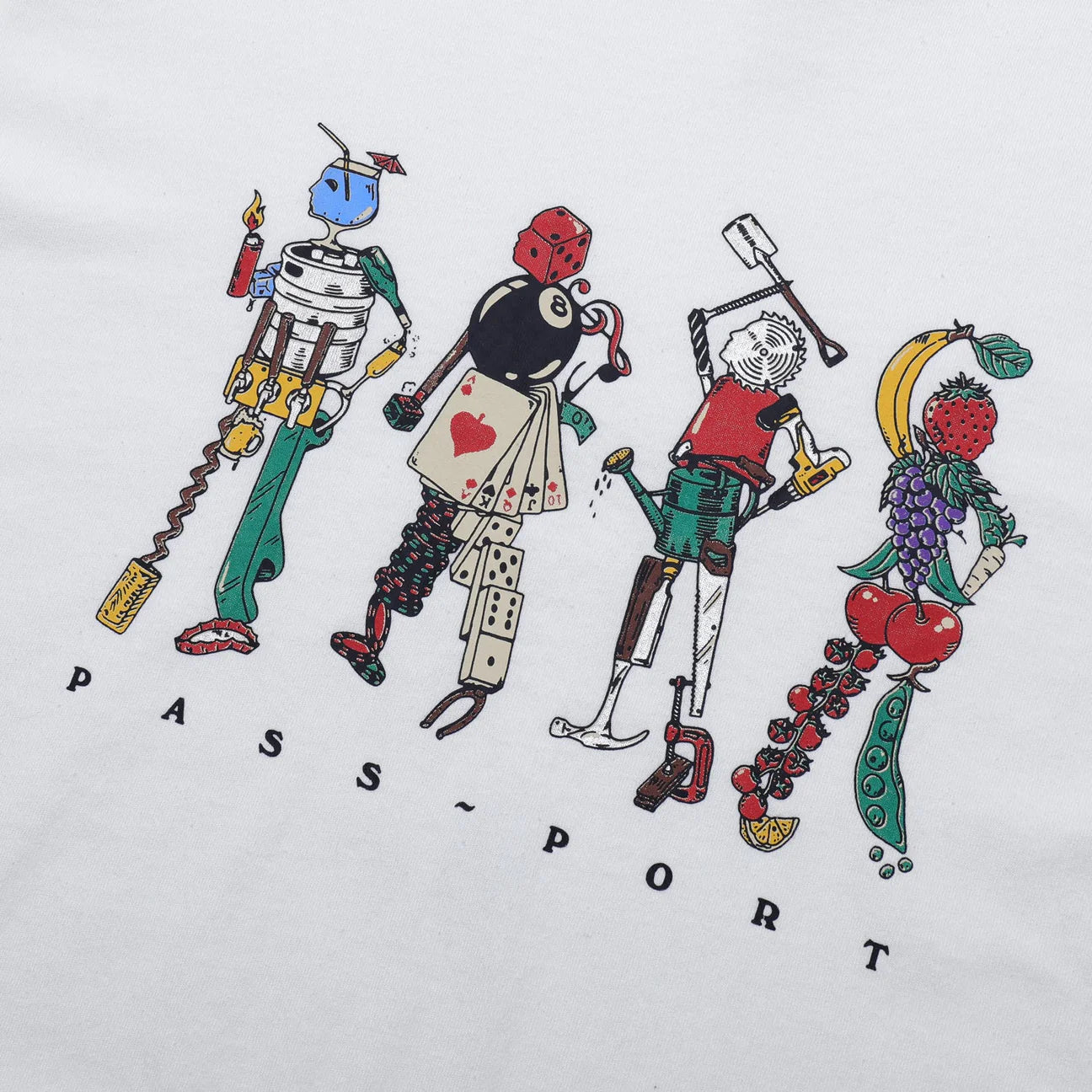 Passport Assorted Friends Tee 'White'