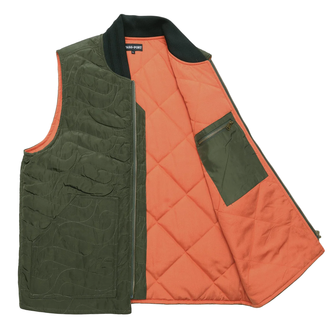 Passport Tilde Puff Packers Vest 'Forest Green'