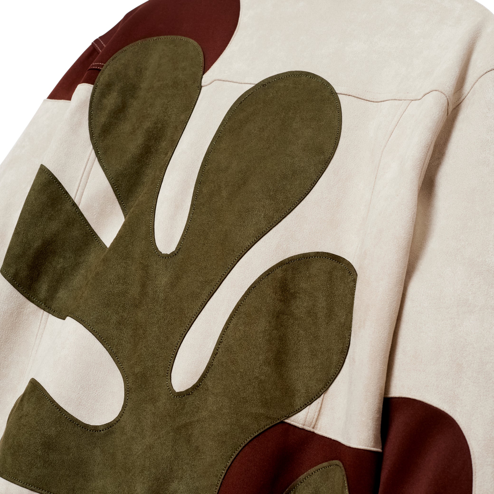 Kidsuper Suede Floral Patchwork Jacket 'Multi'