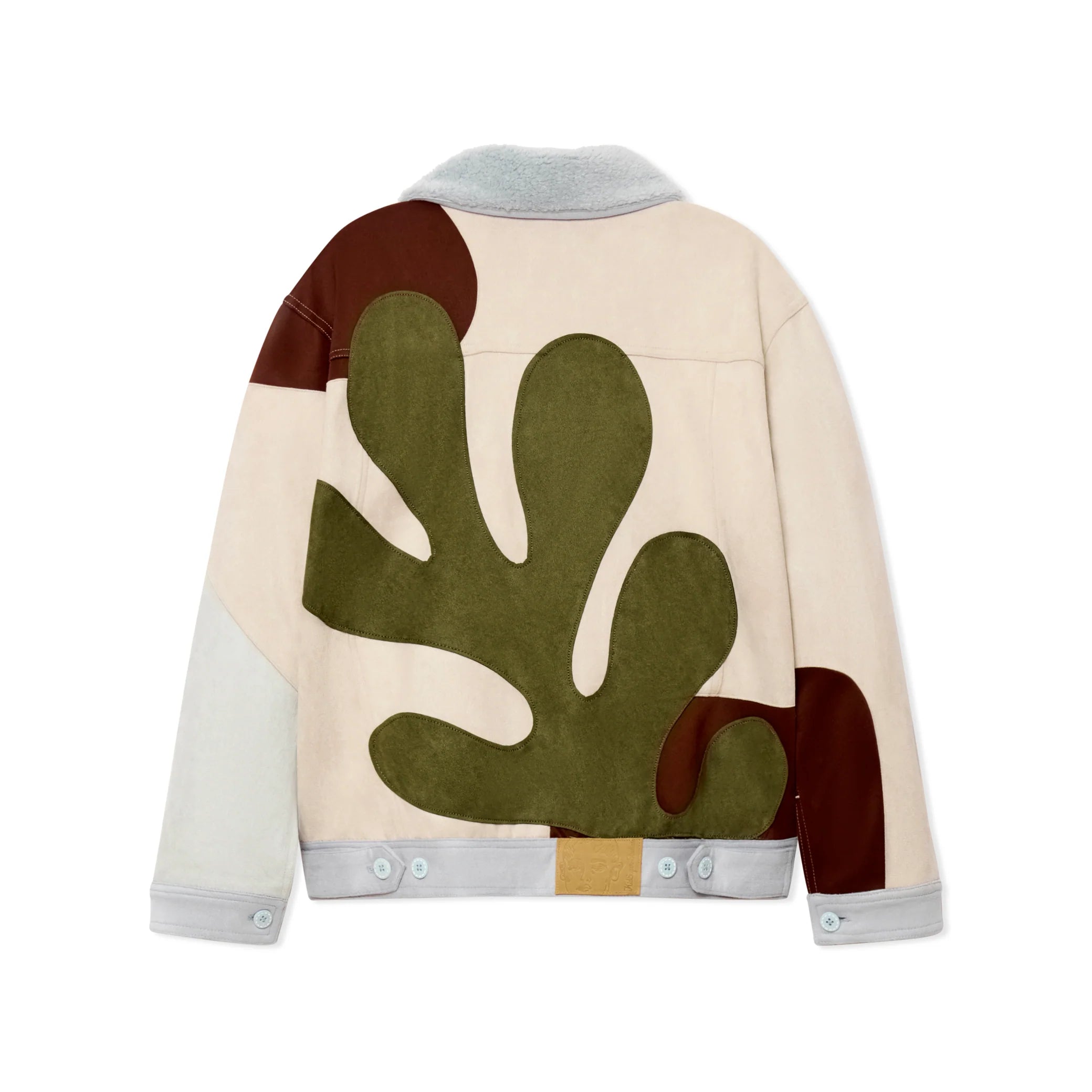 Kidsuper Suede Floral Patchwork Jacket 'Multi'