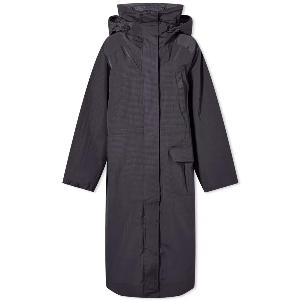 Ganni Software Logo Parka Coat 'Phantom Black'