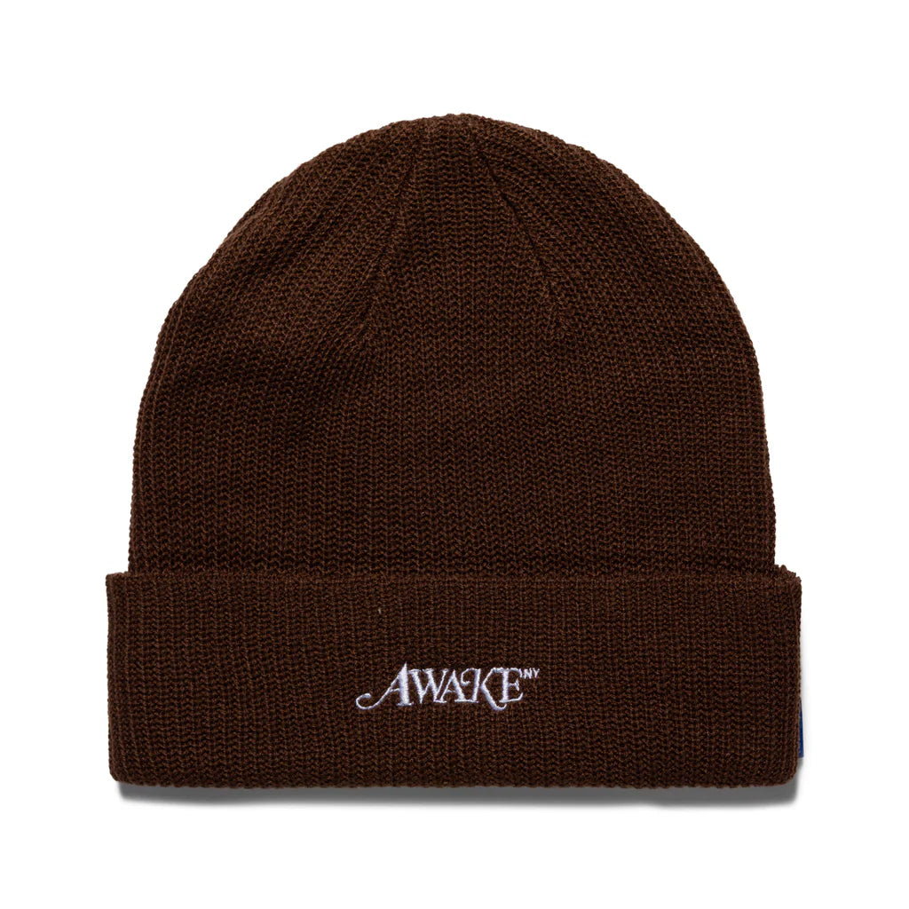 Awake NY Loose Gauge Knit Beanie 'Brown'
