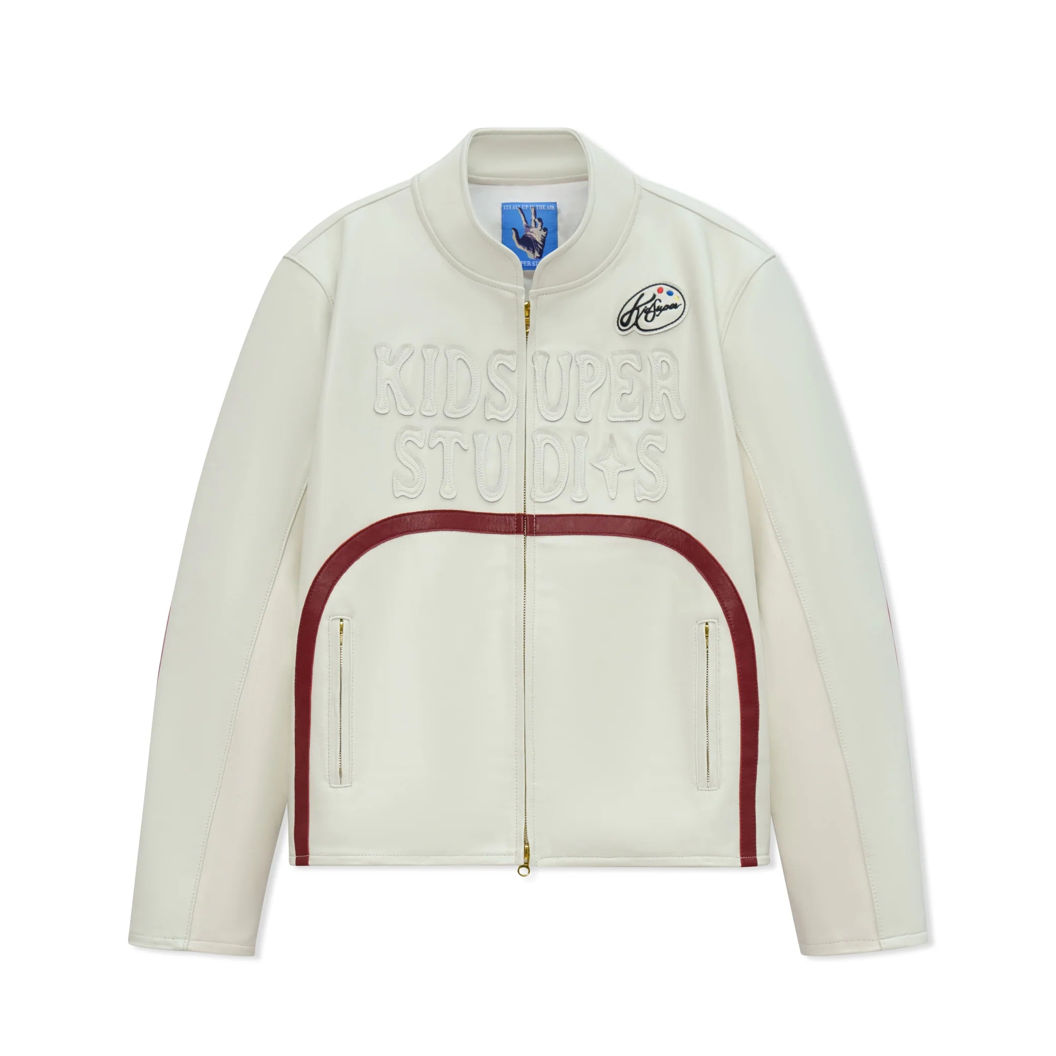 Kidsuper Paint Palette Moto Jacket 'White'