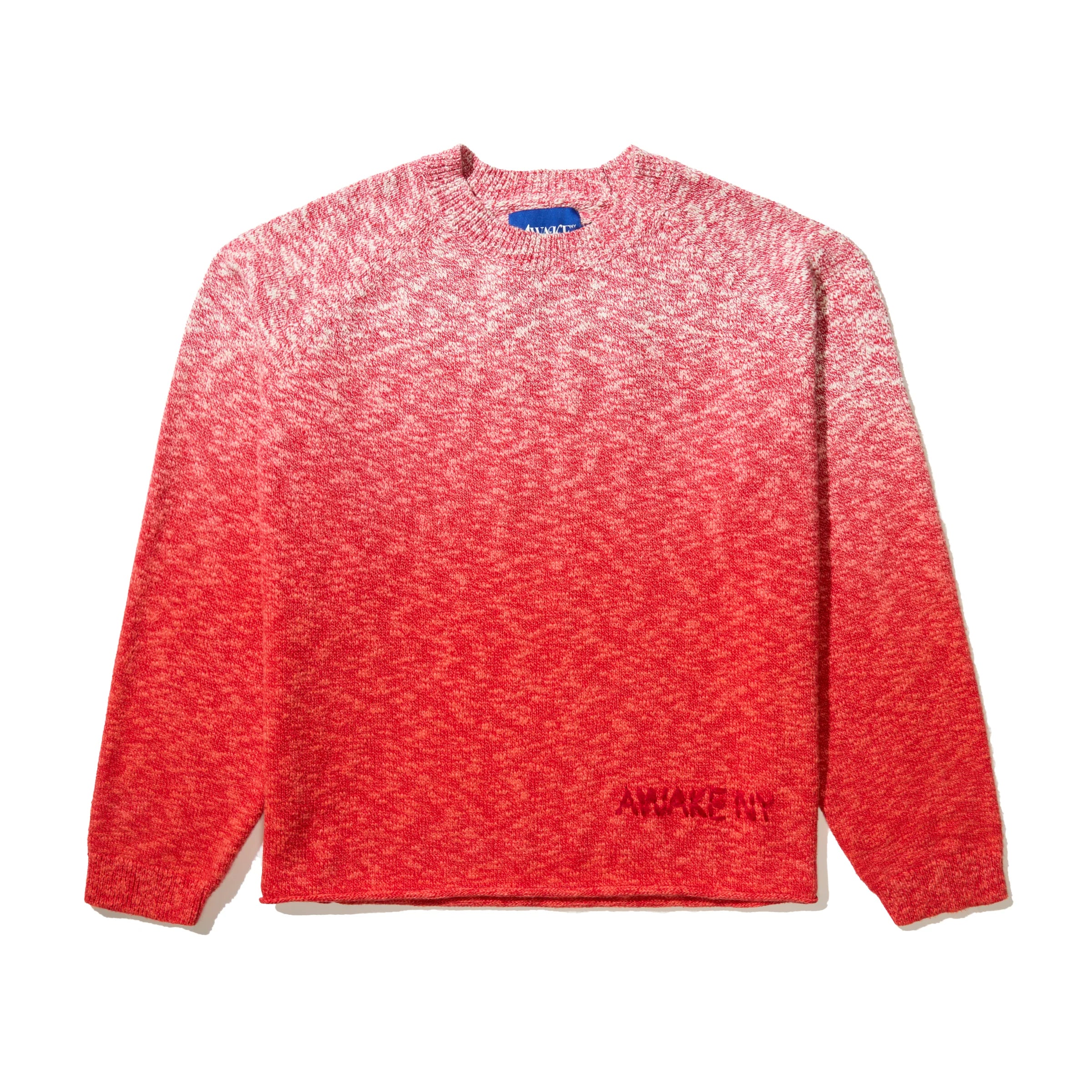 Awake NY Hand Dip-Dyed Knit Sweater 'Red'