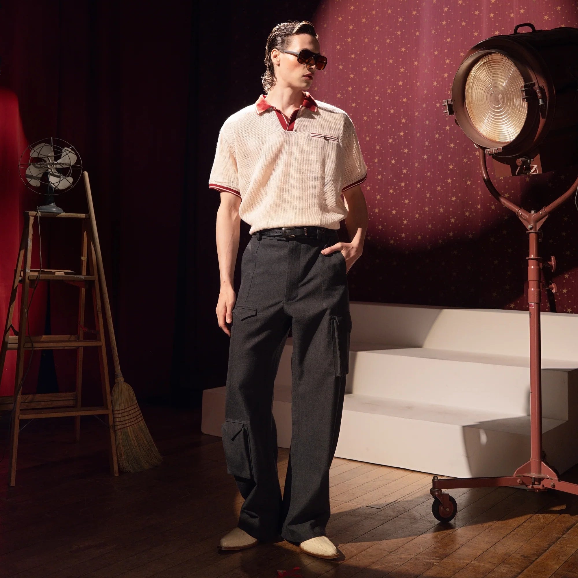 Kody Phillips Mesh Polo 'Maroon'