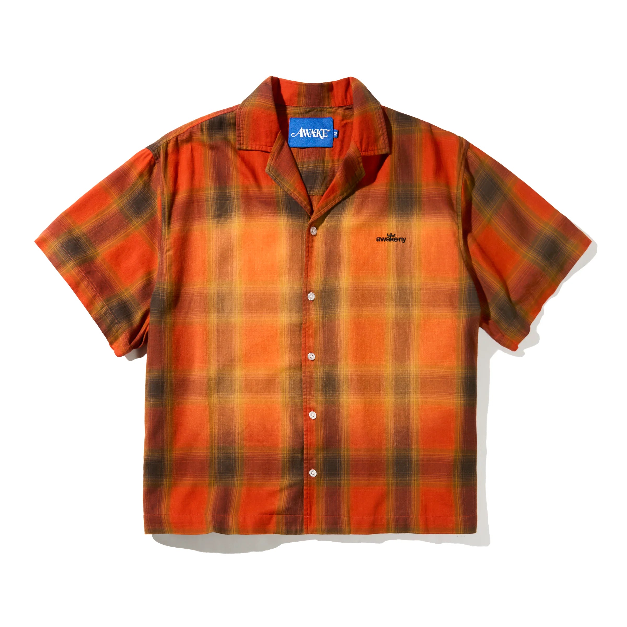 Awake NY Orchard St Plaid Shirt 'Orange'