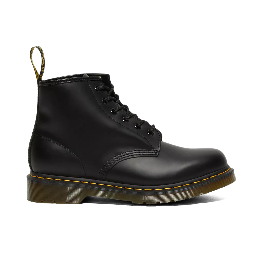 Dr. Marten Yellow Stitch Smooth Leather Boot 'Black'