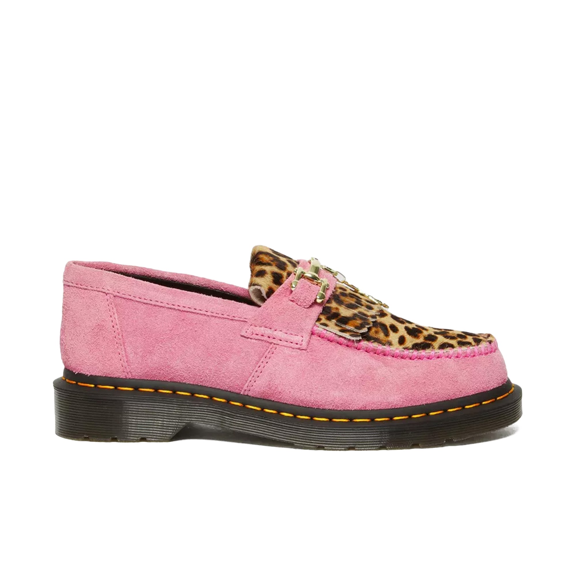 Dr. Martens Adrian HairOn Snaffle Loafer 'Pink/Leopard'