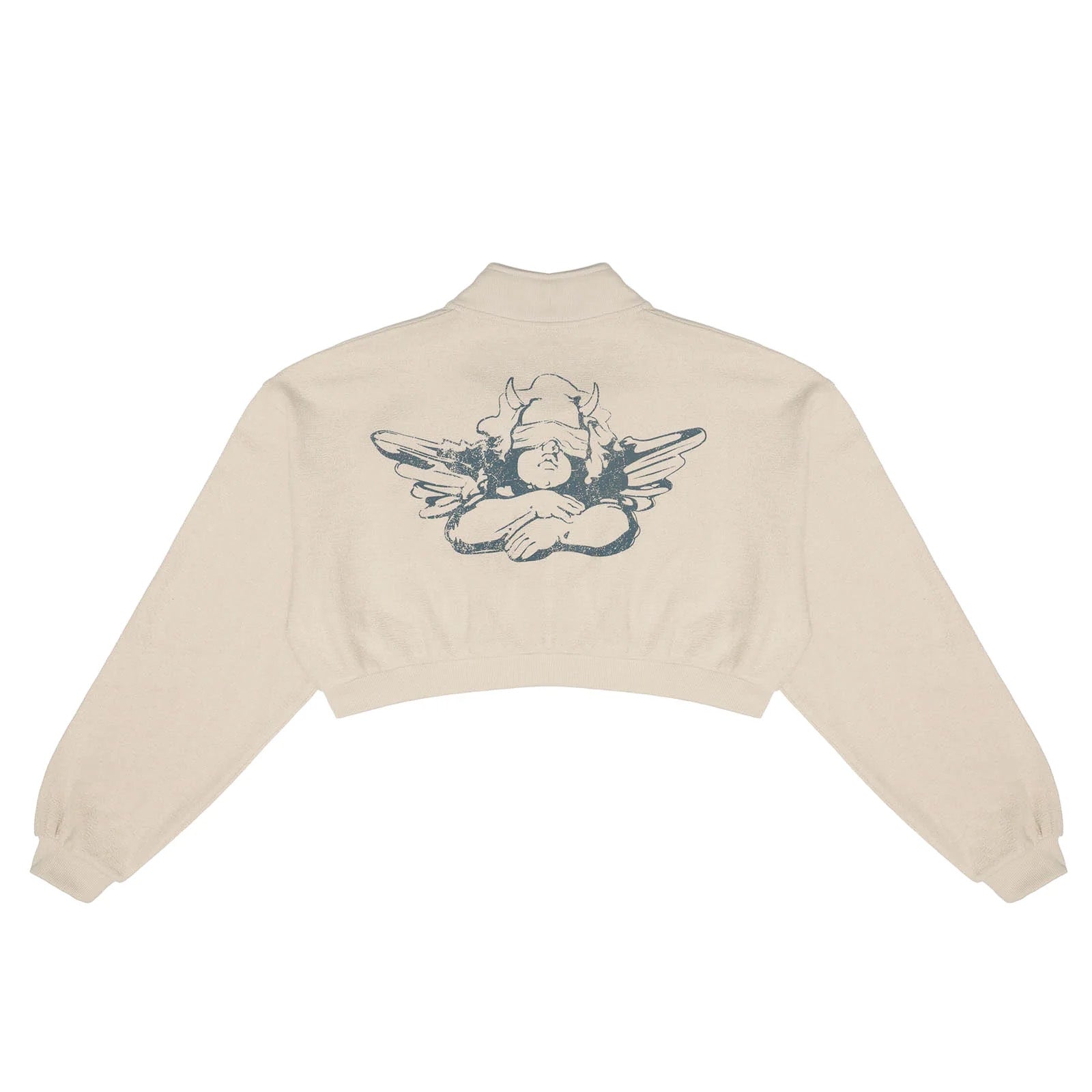 Boys Lie Locked In Henley Cropped Crewneck