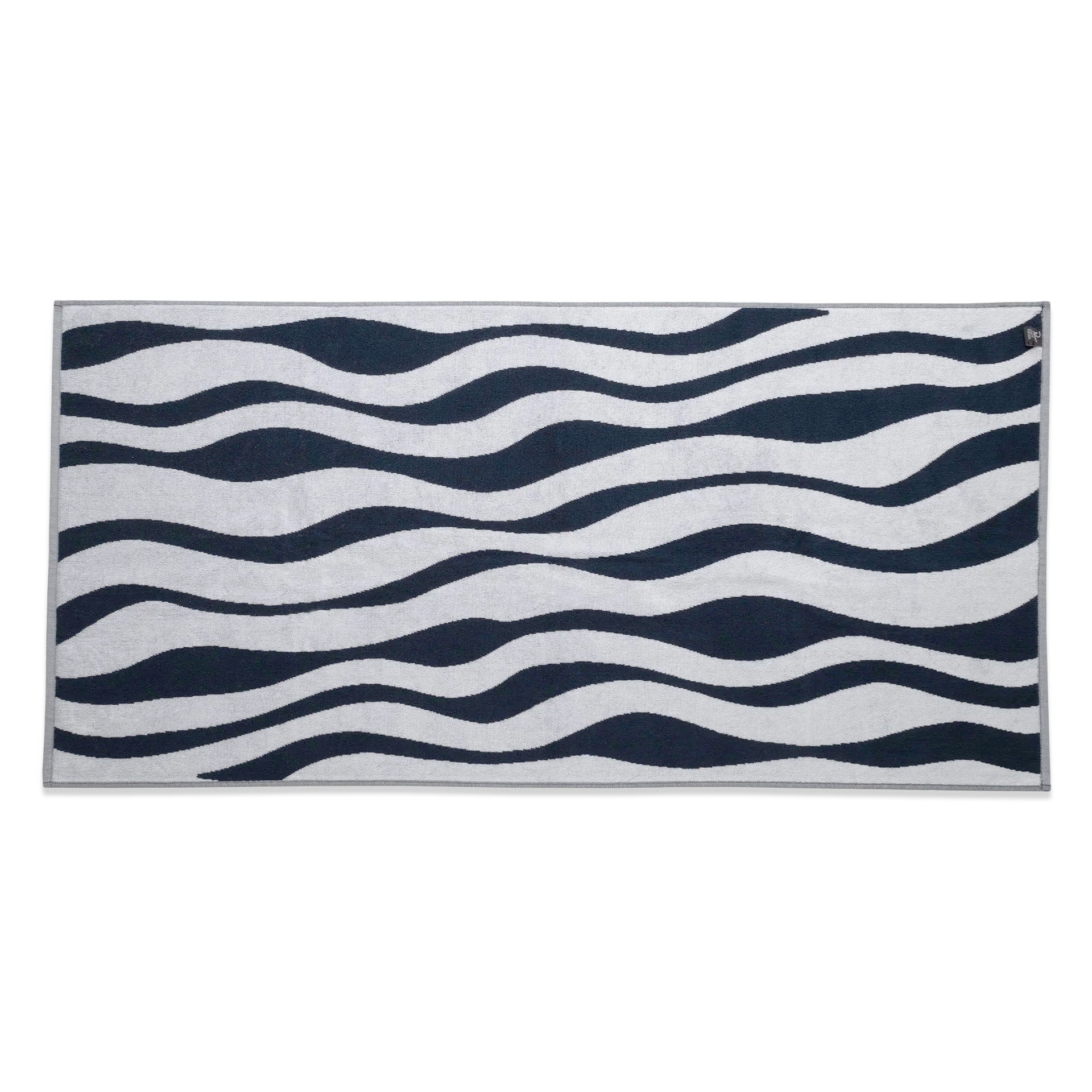 Parra Waves of the Navy Bath Towel 'Navy'