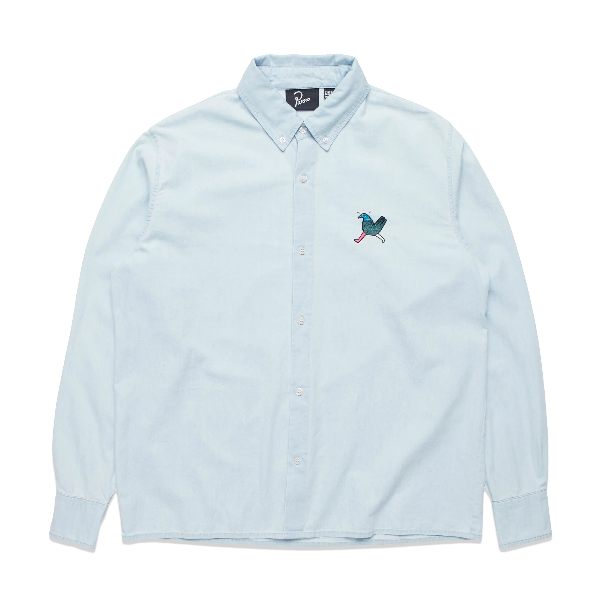 by Parra Annoyed Chicken Shirt 'Bleached Denim'