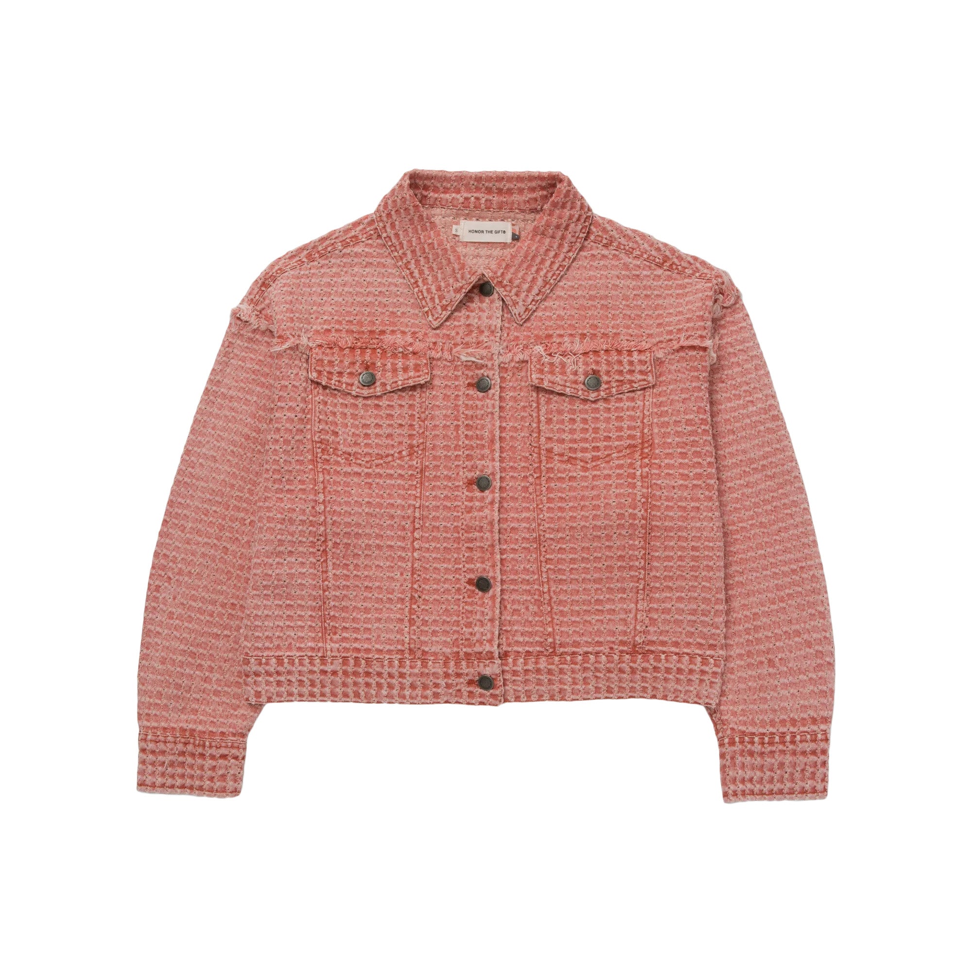 Womens Honor The Gift Novelty Denim Jacket 'Brick'
