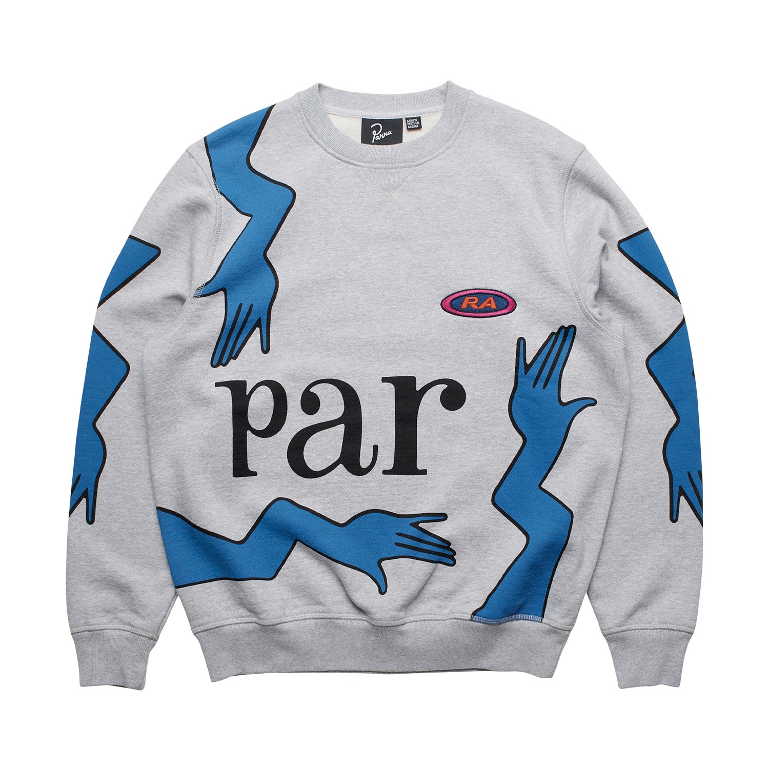 Parra early grab crew neck sweatshirt 'Heather Grey'