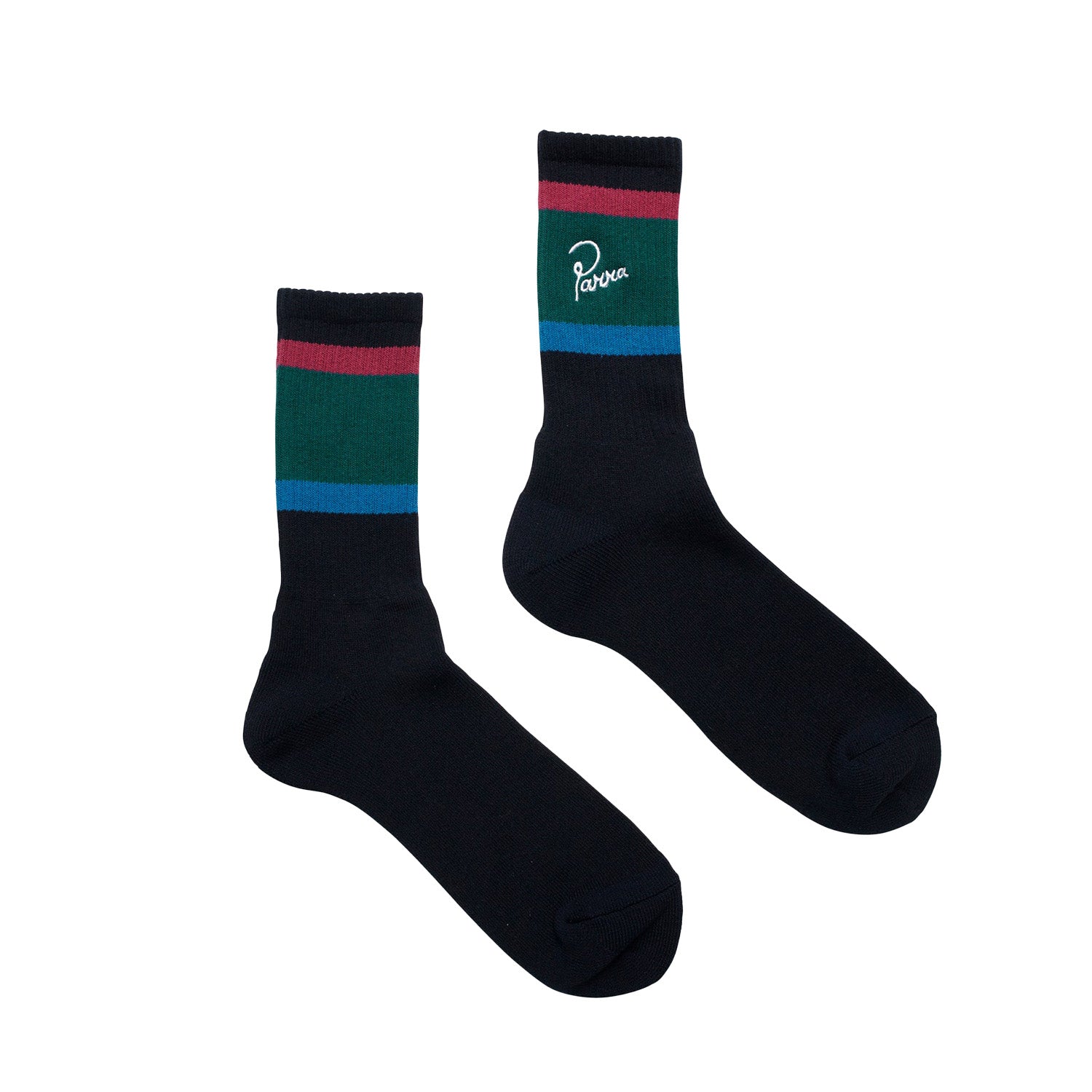 Parra Script Logo Crew Socks 'Dark Blue'