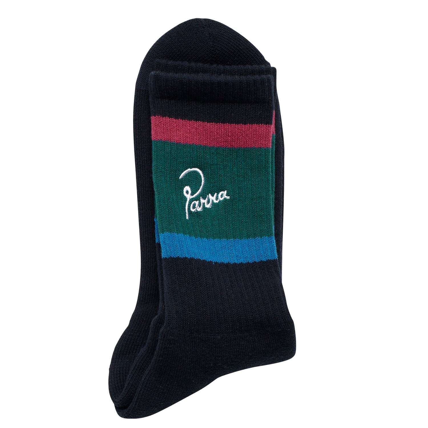 Parra Script Logo Crew Socks 'Dark Blue'