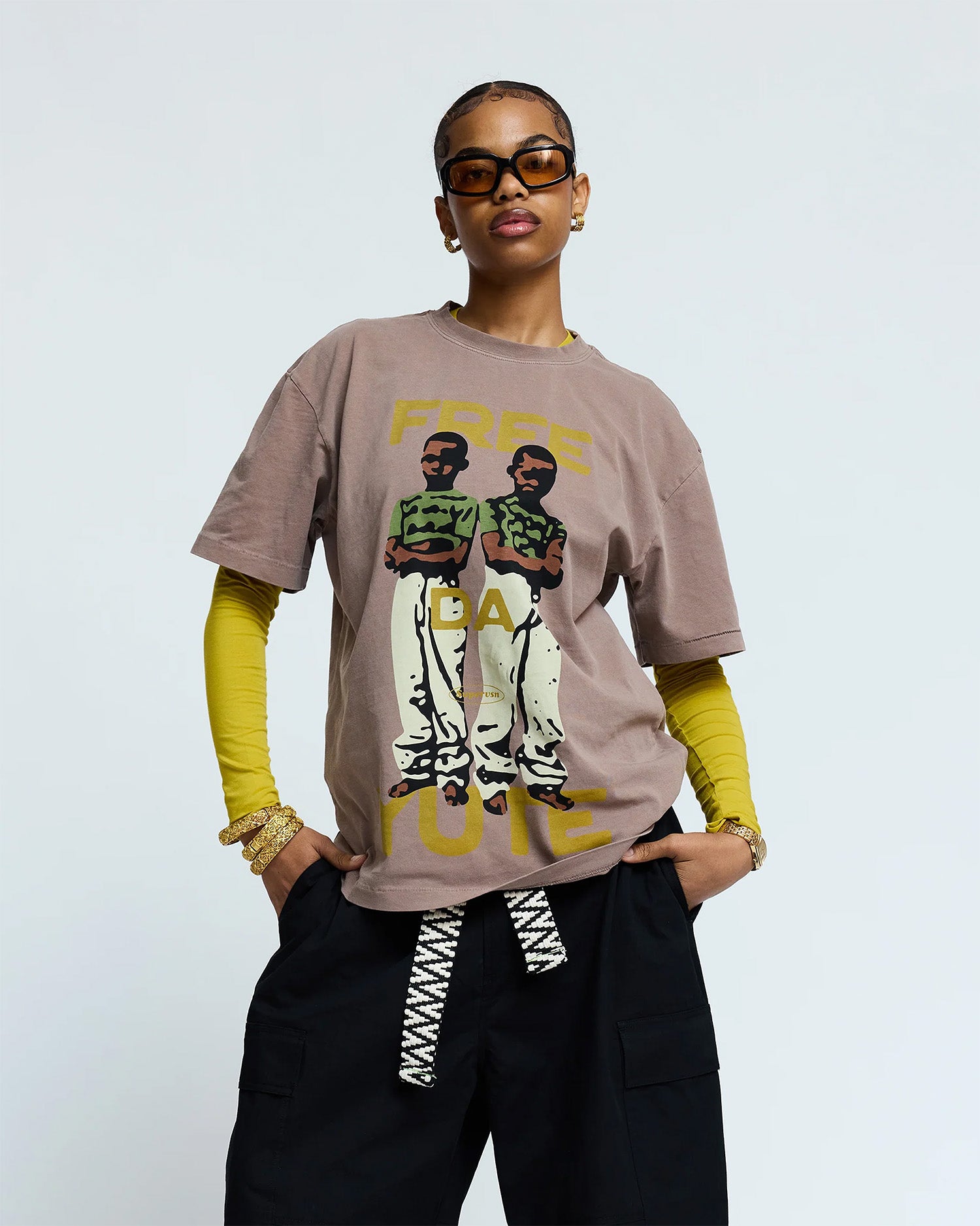 Supervsn Free Da Yute T-Shirt 'Aloewood'