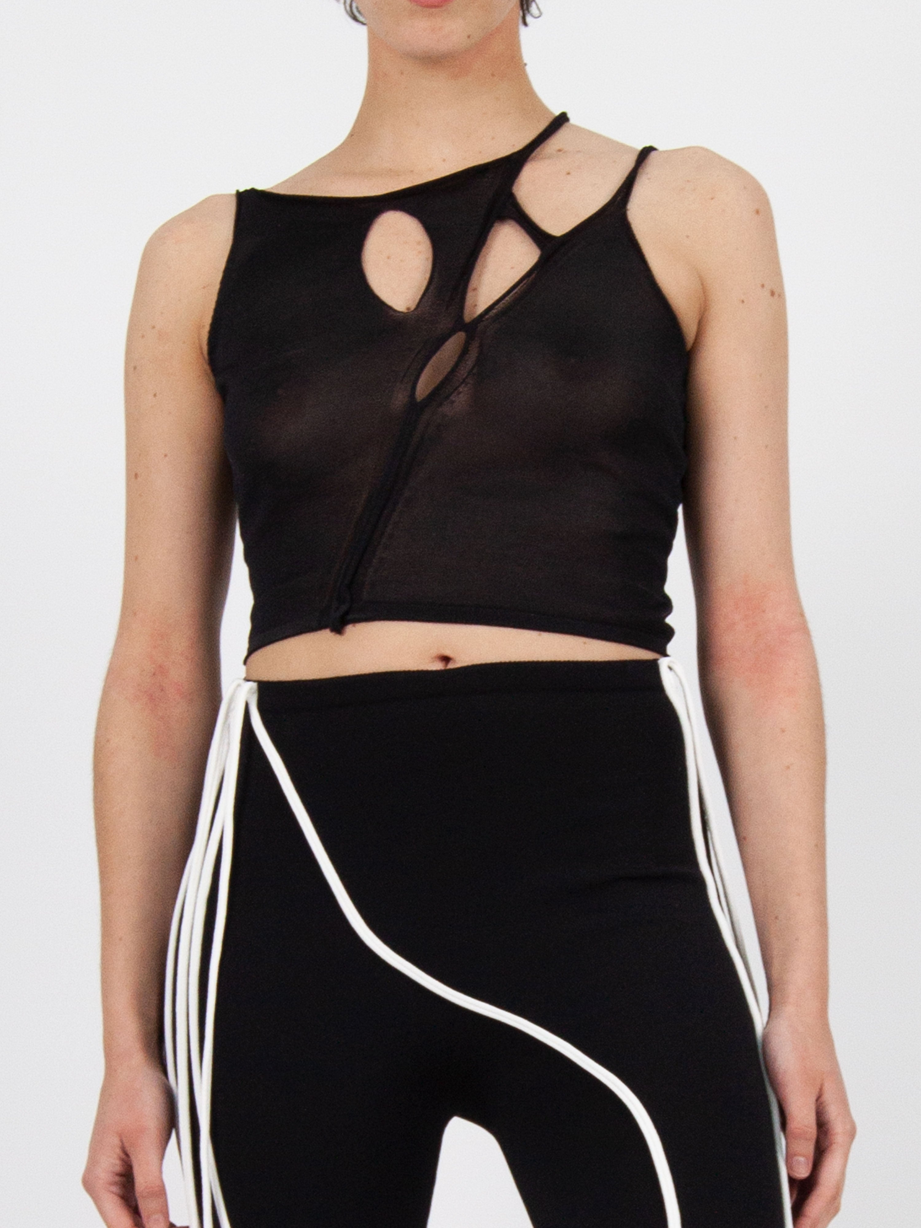 Ottolinger Knit Strappy Top 'Black'