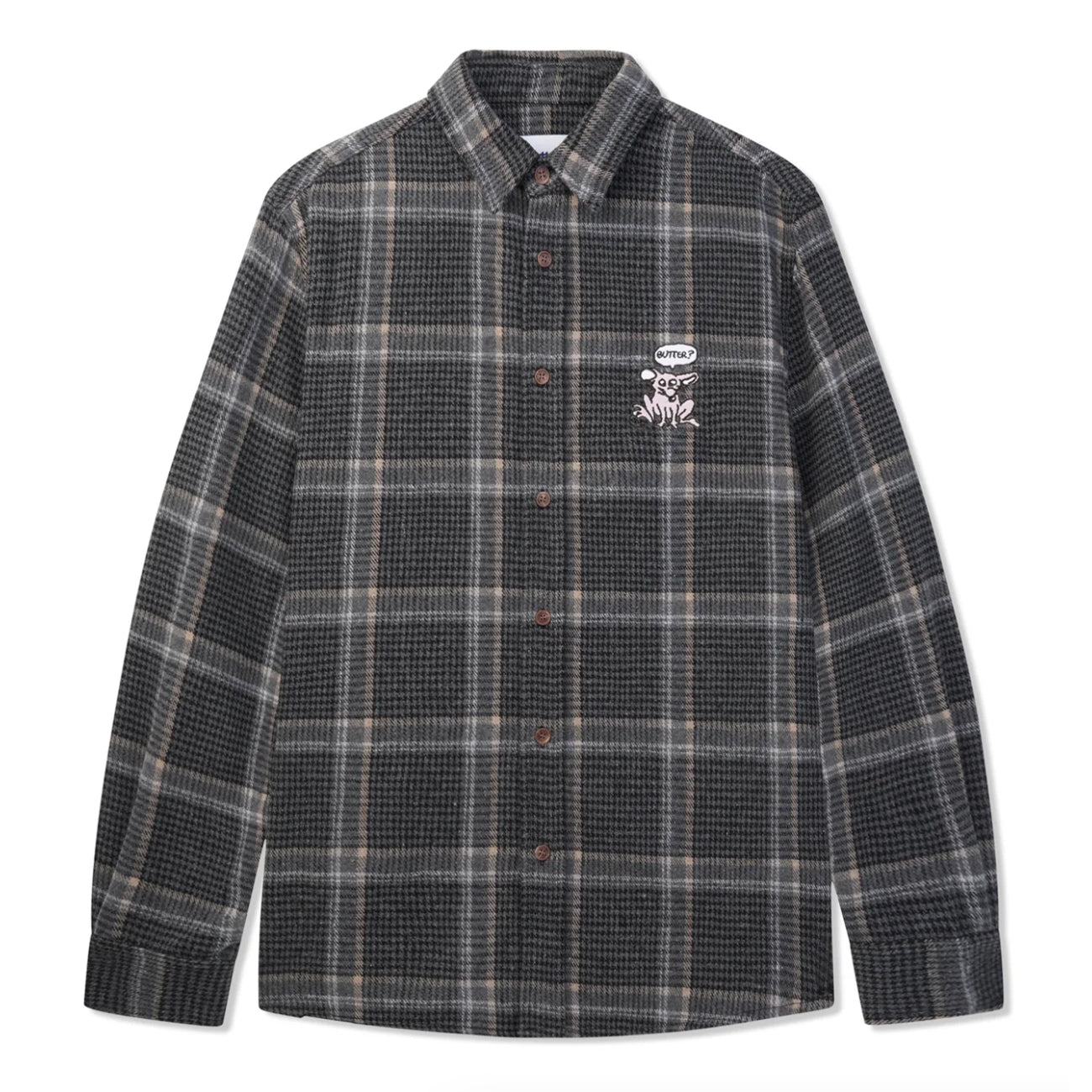 Butter Goods Rodent Flannel Shirt 'Black Grey'