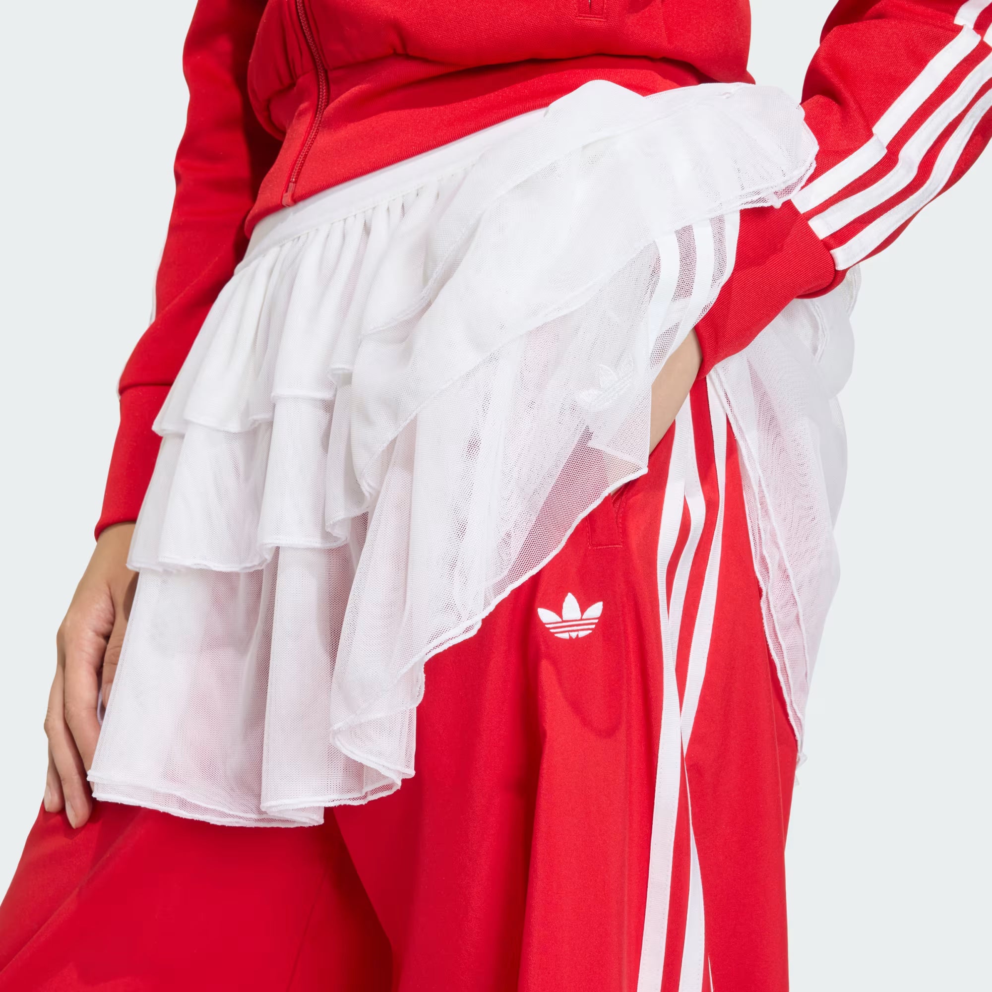 adidas Original Lace Adilennium FB TP Trousers 'Better Scarlet'