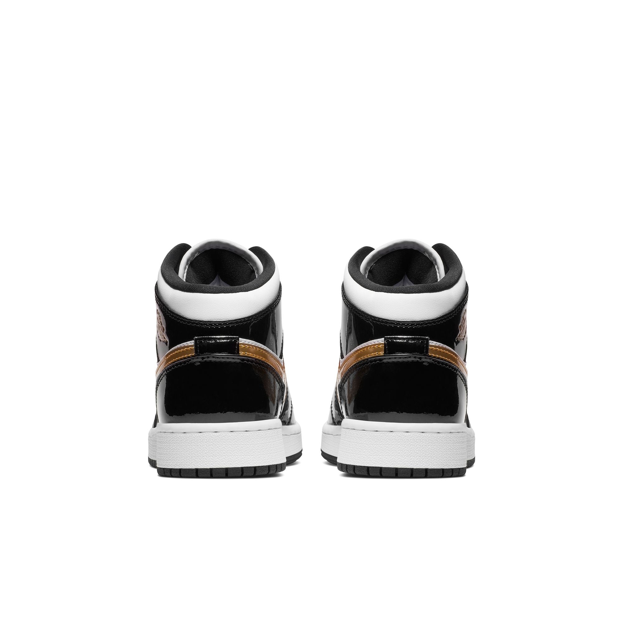 Youth Air Jordan 1 Mid SE 'Black/Metallic Gold'