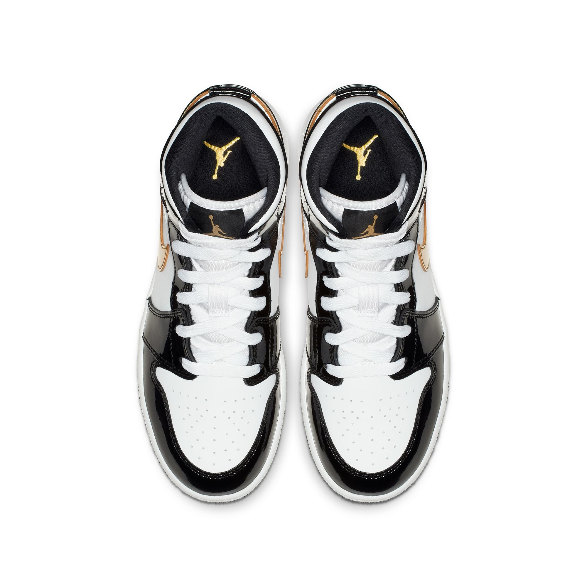 Youth Air Jordan 1 Mid SE 'Black/Metallic Gold'