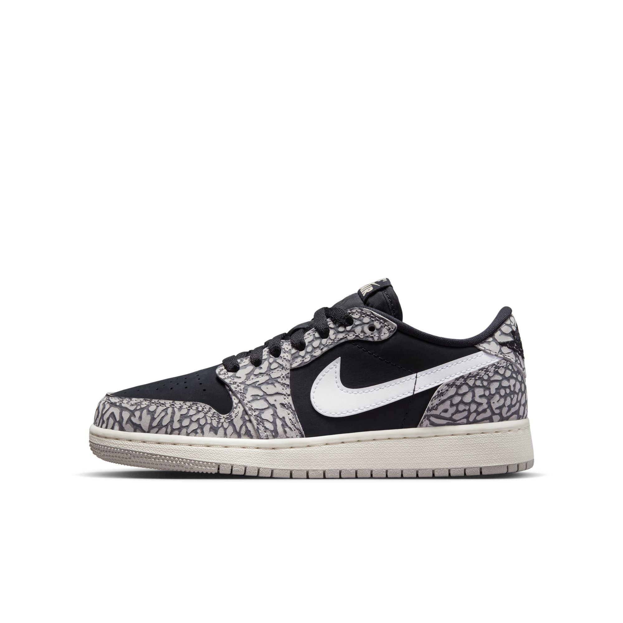 Youth Air Jordan 1 Low OG 'Black Cement'