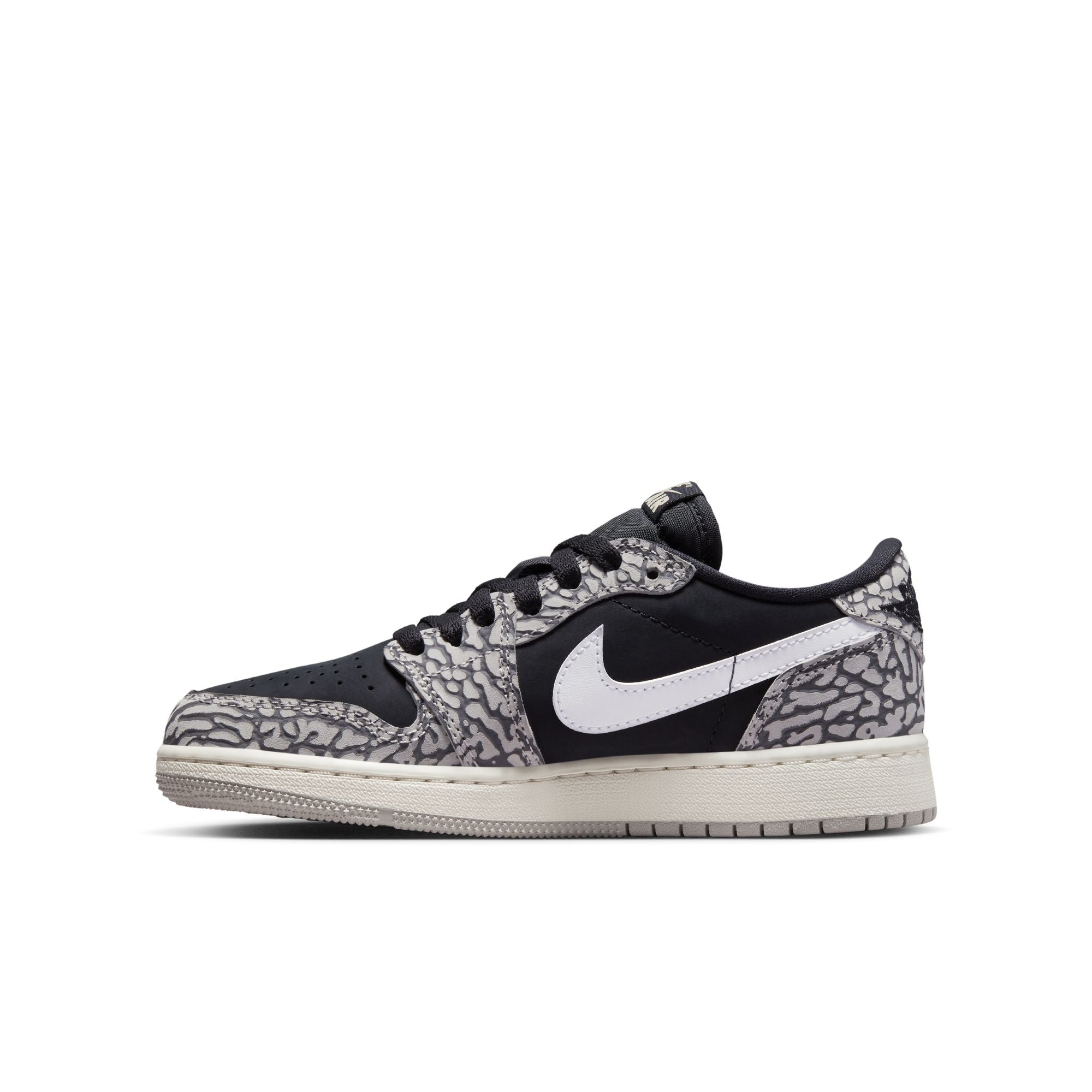 Youth Air Jordan 1 Low OG 'Black Cement'