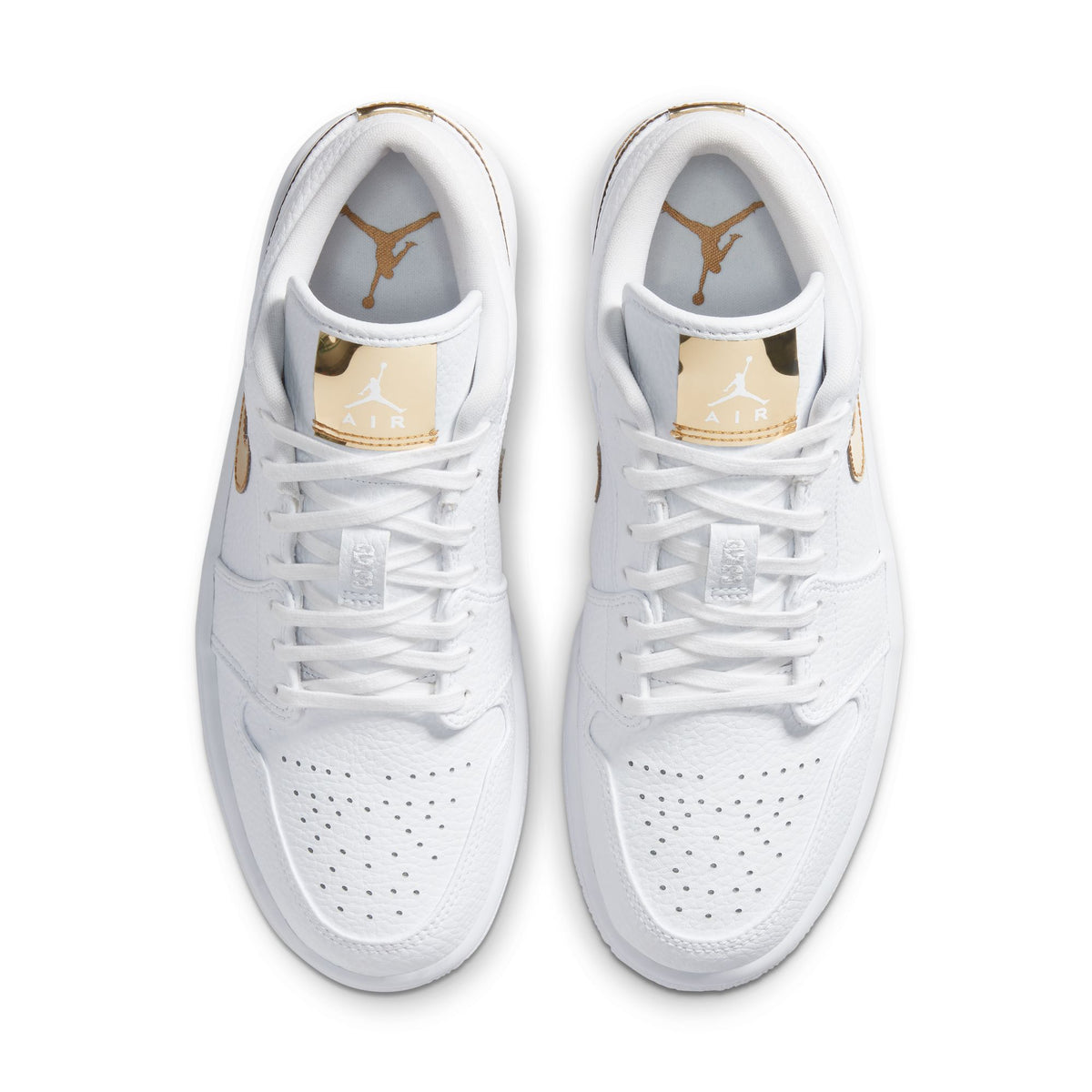 Womens Air Jordan 1 Low SE 'White Metallic Gold'