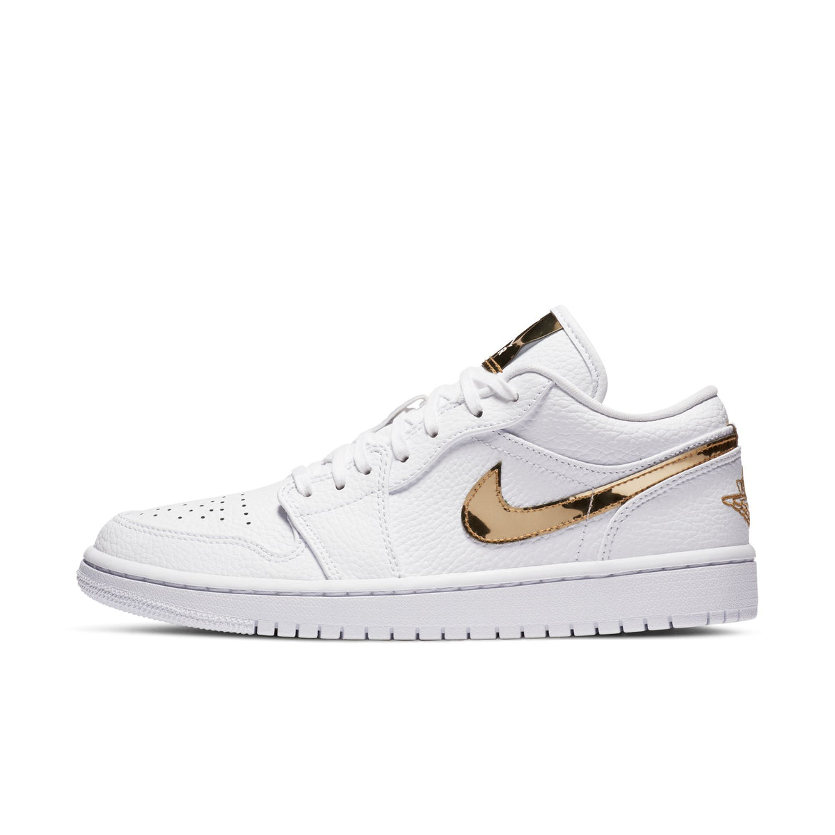 Womens Air Jordan 1 Low SE 'White Metallic Gold'