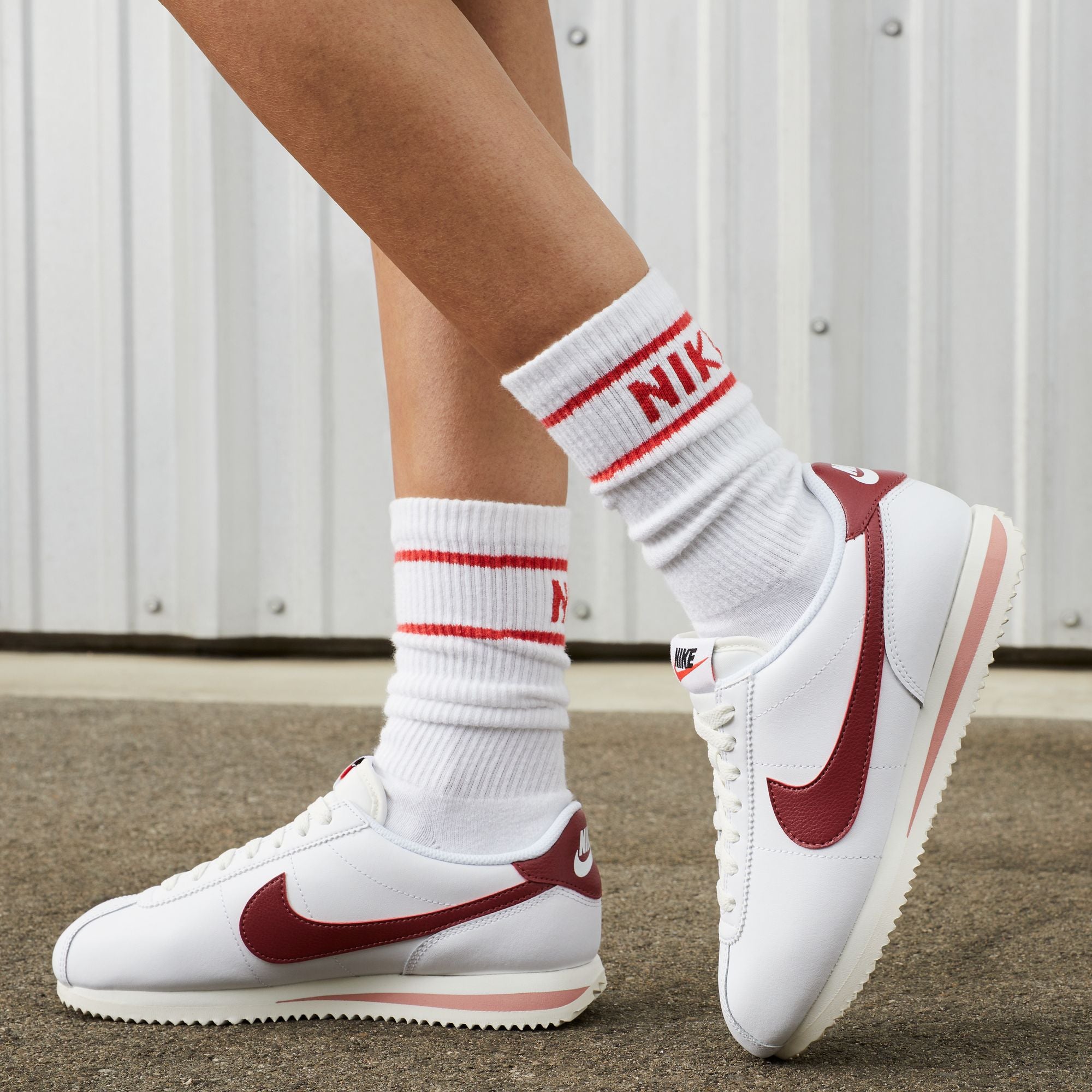 Womens Nike Cortez 'White/Red'
