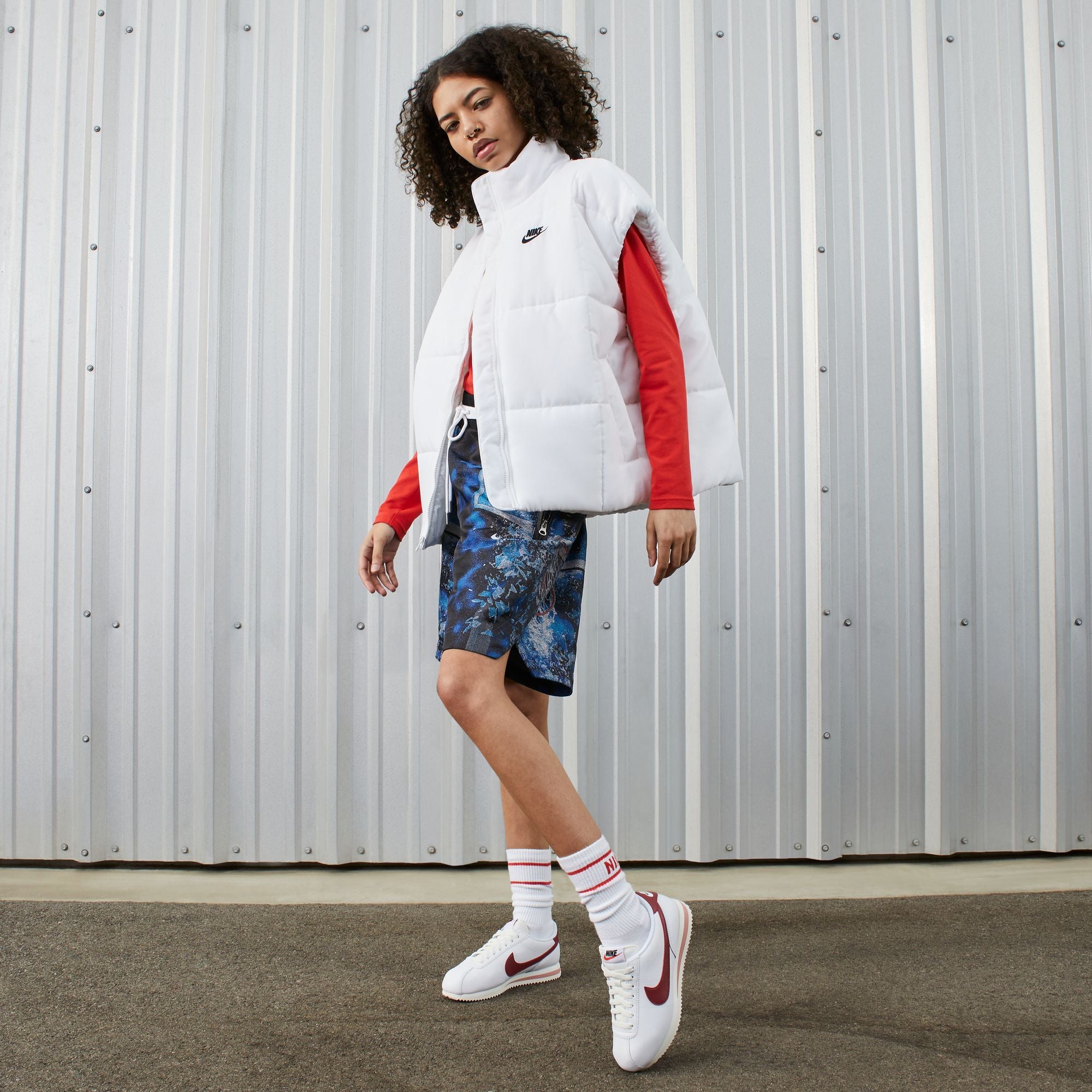 Womens Nike Cortez 'White/Red'