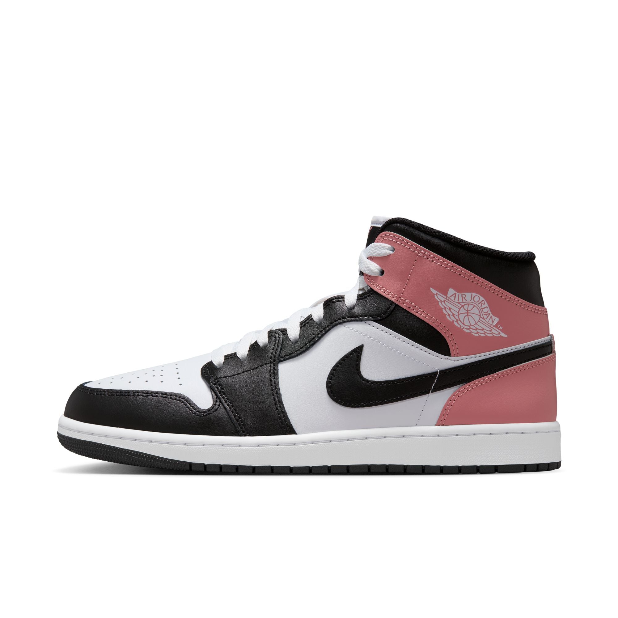 Air Jordan 1 Mid ‘White/Black Rust Pink'