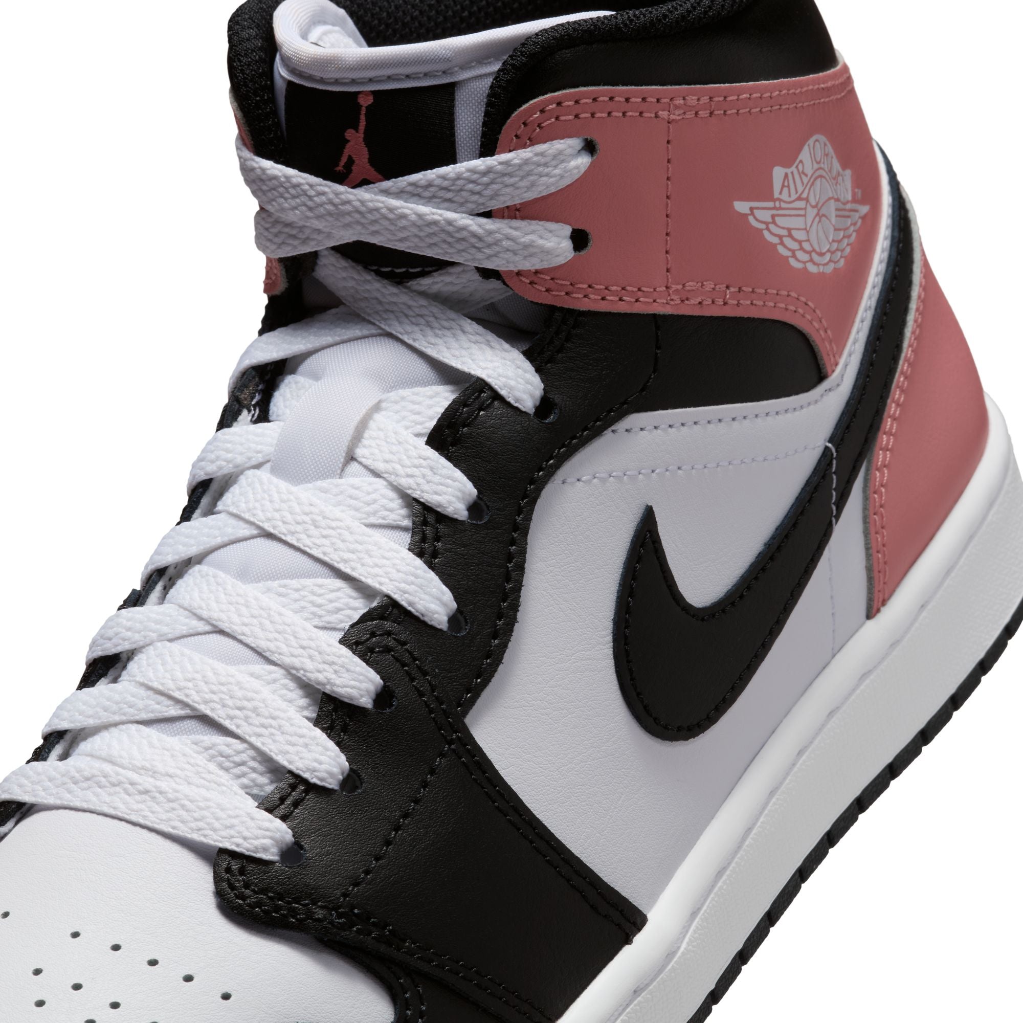 Air Jordan 1 Mid ‘White/Black Rust Pink'