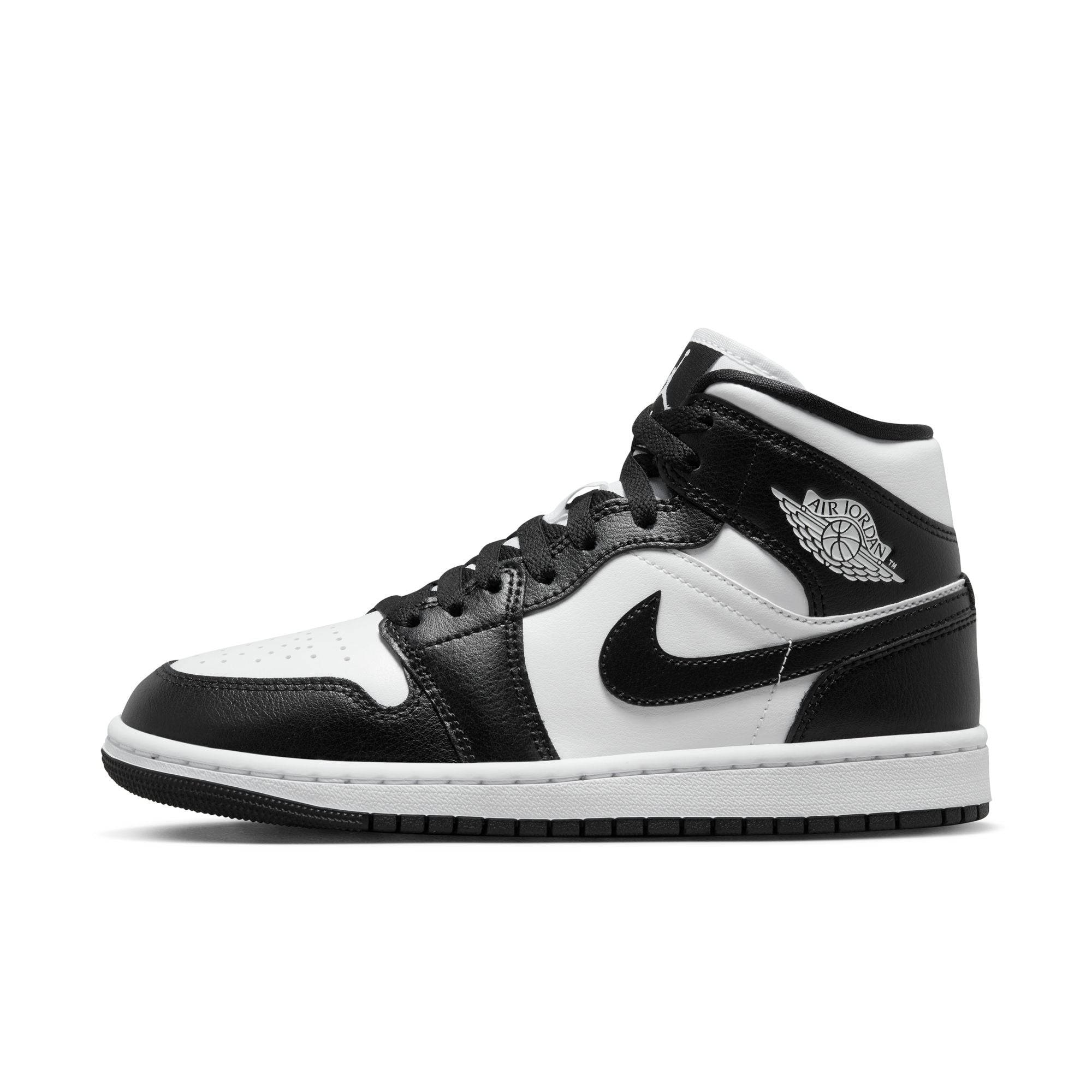 Womens Air Jordan 1 Mid 'White/Black'