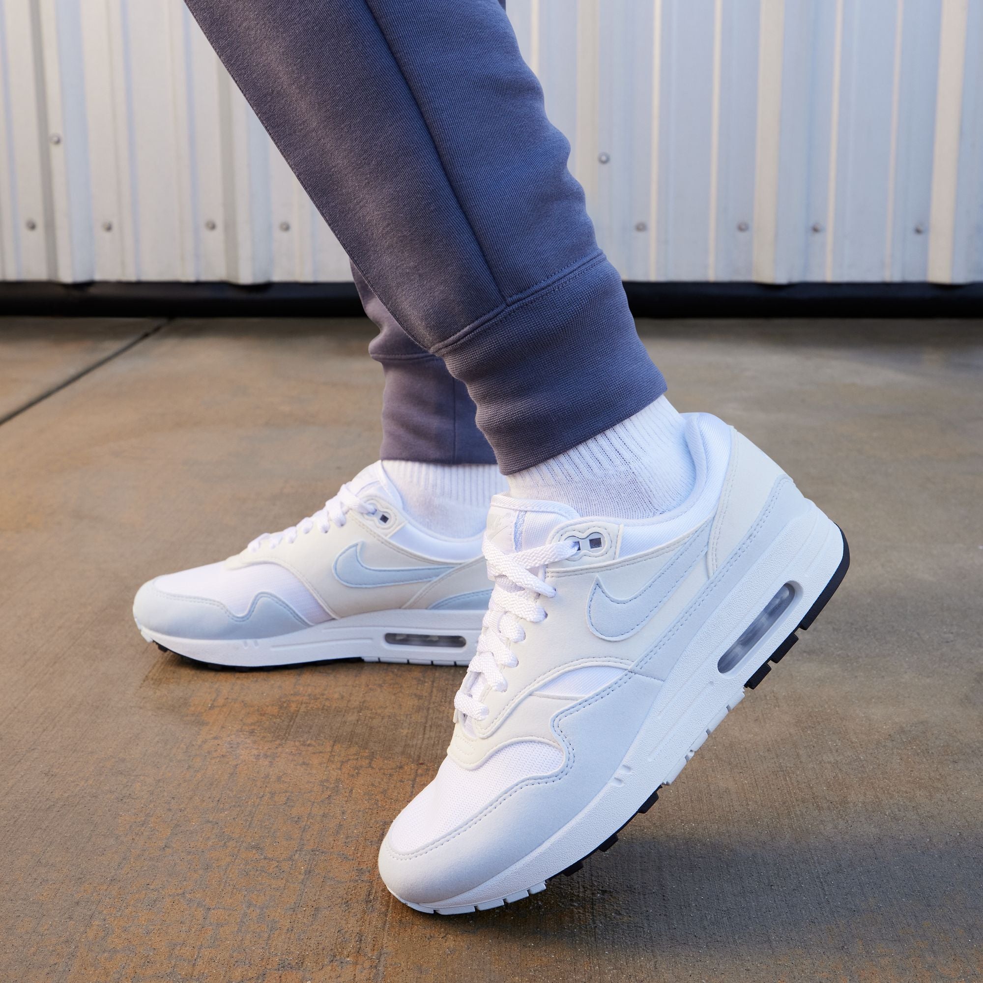 Womens Nike Air Max 1 'White/Football Grey'