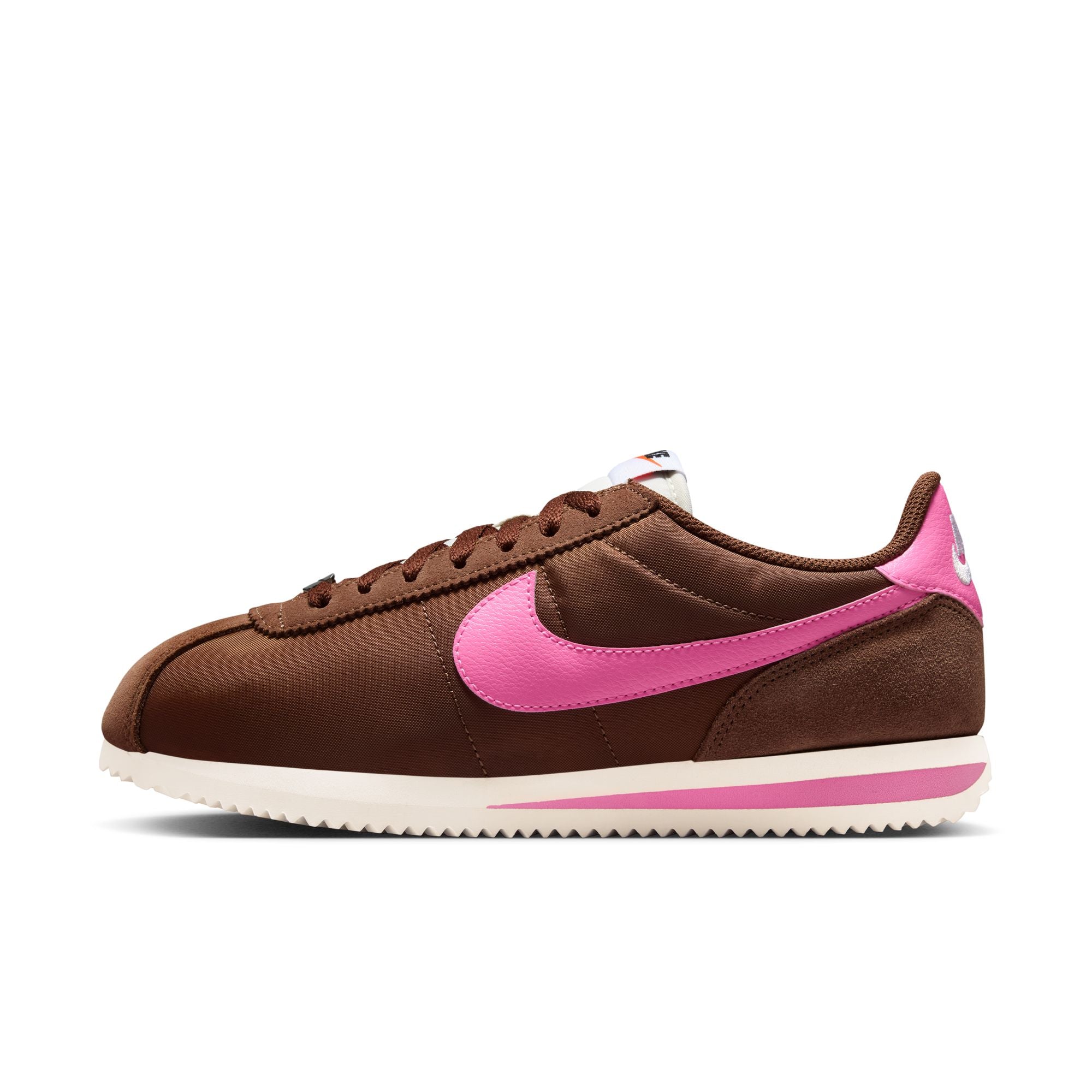 Womens Nike Cortez Textile 'Fauna Brown/Pink Spell'