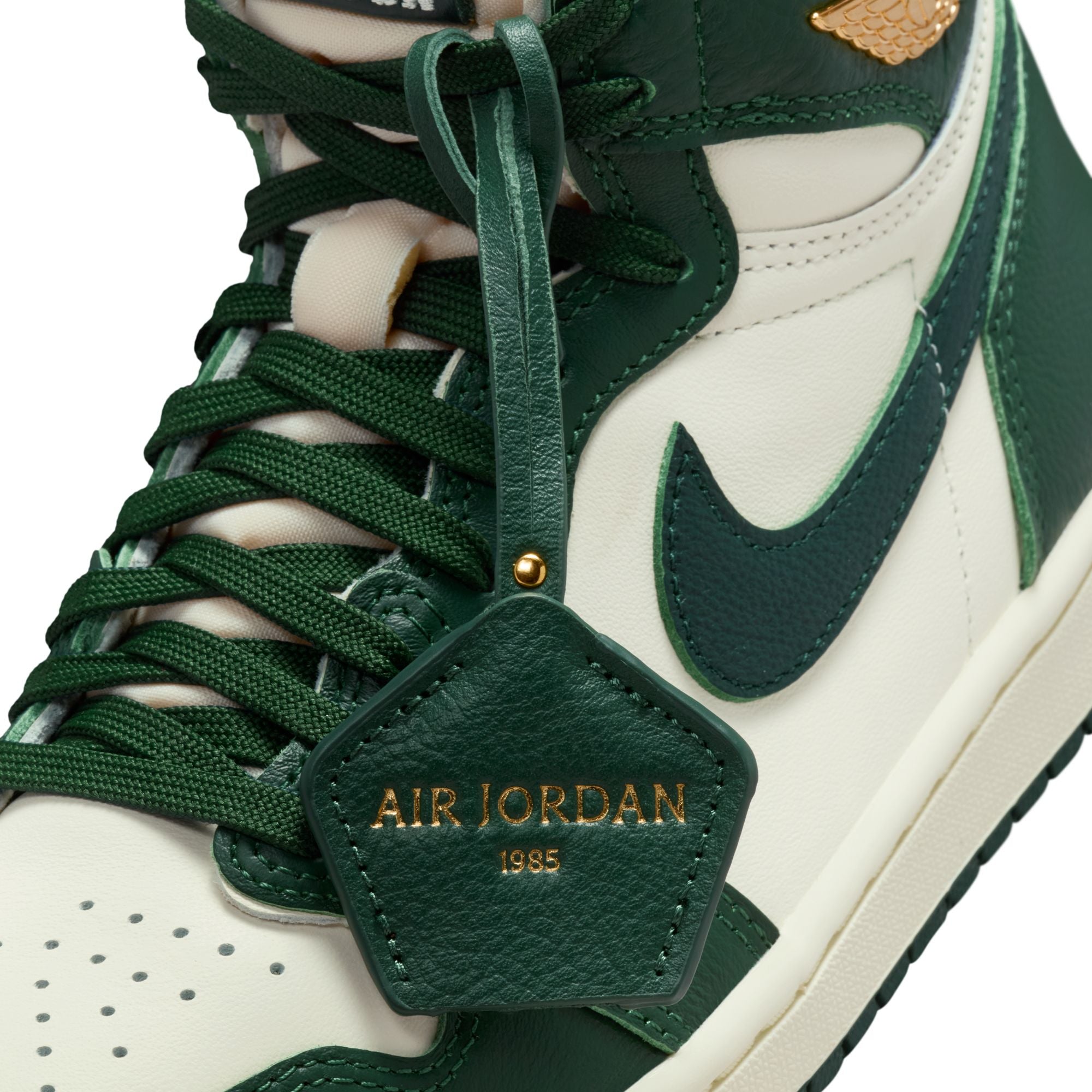 Womens Air Jordan 1 Retro High OG 'Pale Ivory/Pro Green'