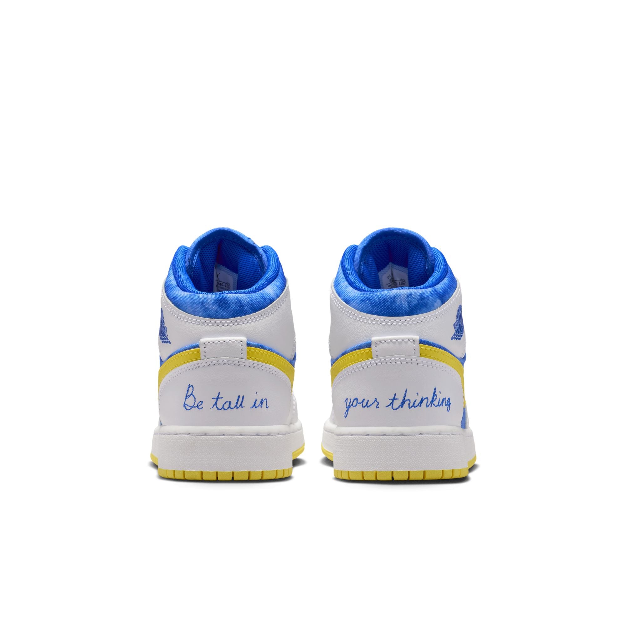 Youth Air Jordan 1 Mid Sneaker School 'White/Racer Blue'