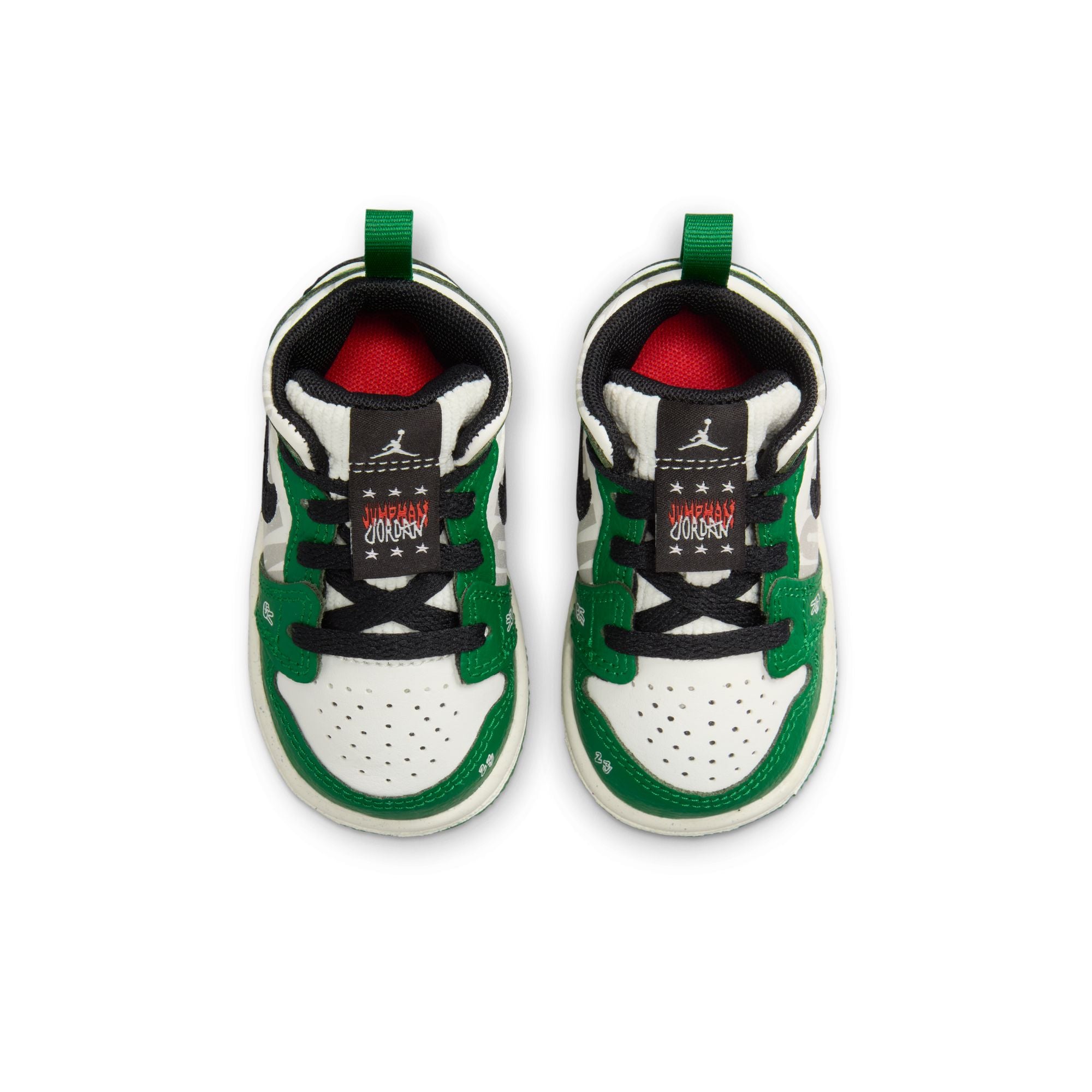 Youth Jordan 1 Mid SE (TD) ‘Pine Green/Sail-Black'