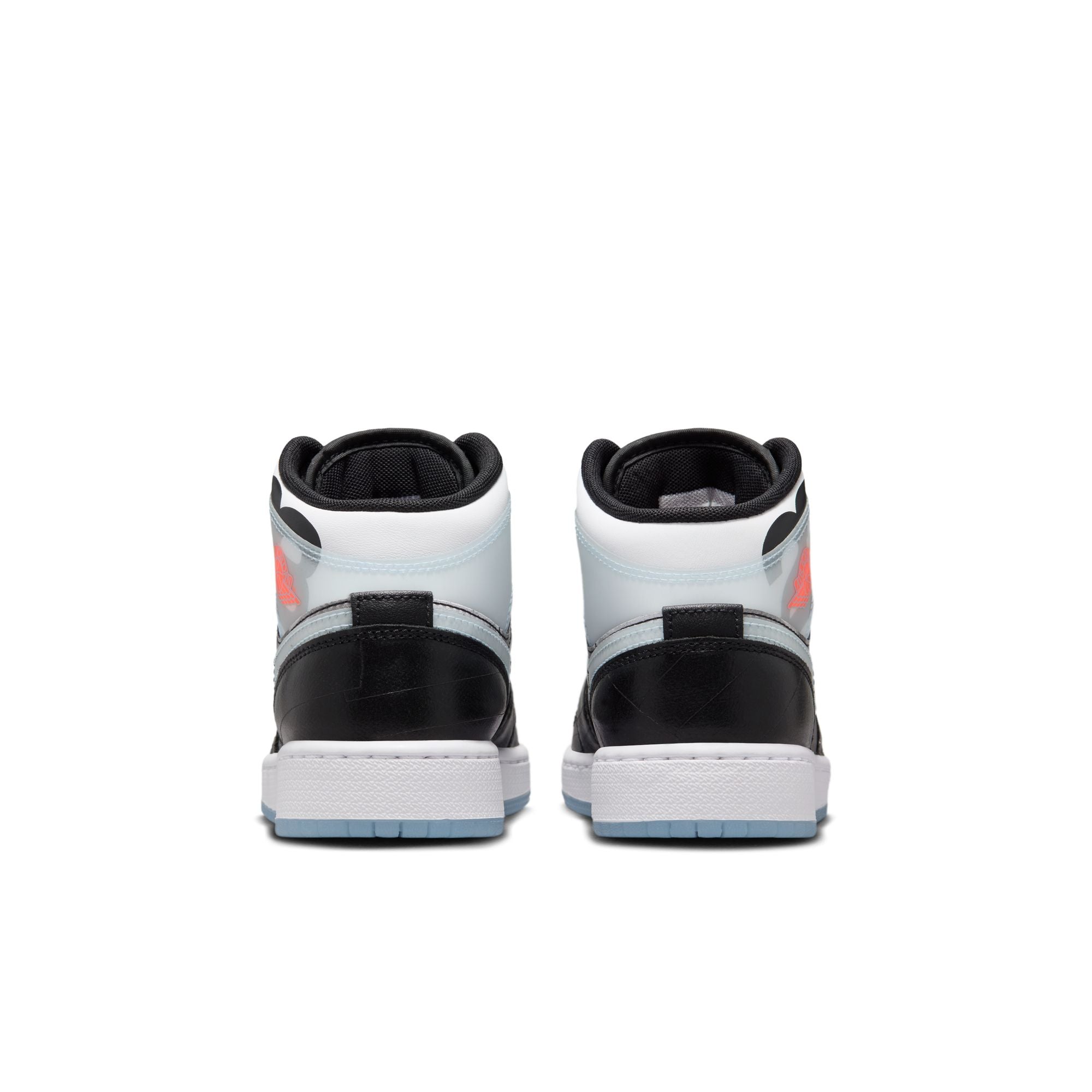 Youth Air Jordan 1 Mid Sneaker School ‘Black/Ice Blue'