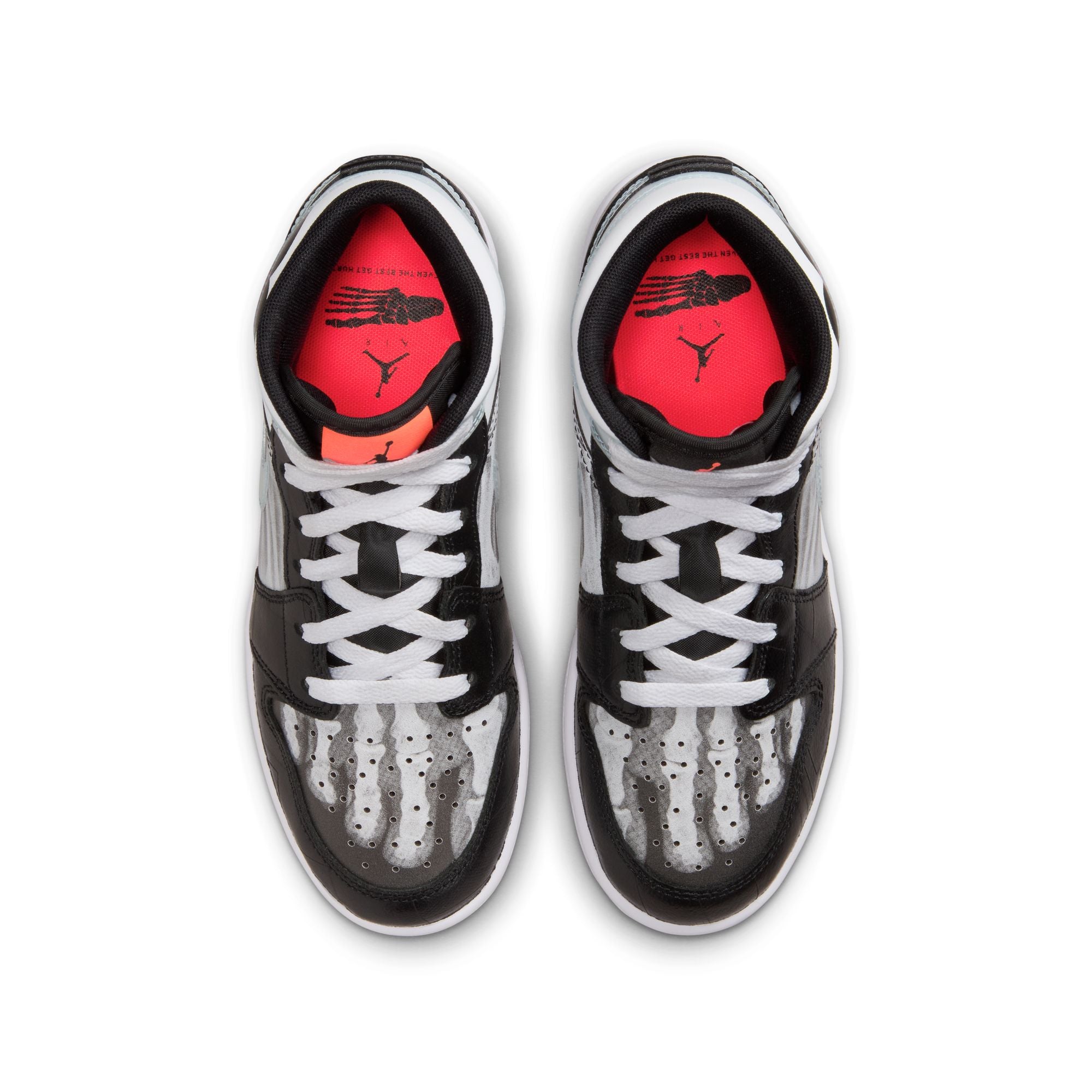 Youth Air Jordan 1 Mid Sneaker School ‘Black/Ice Blue'