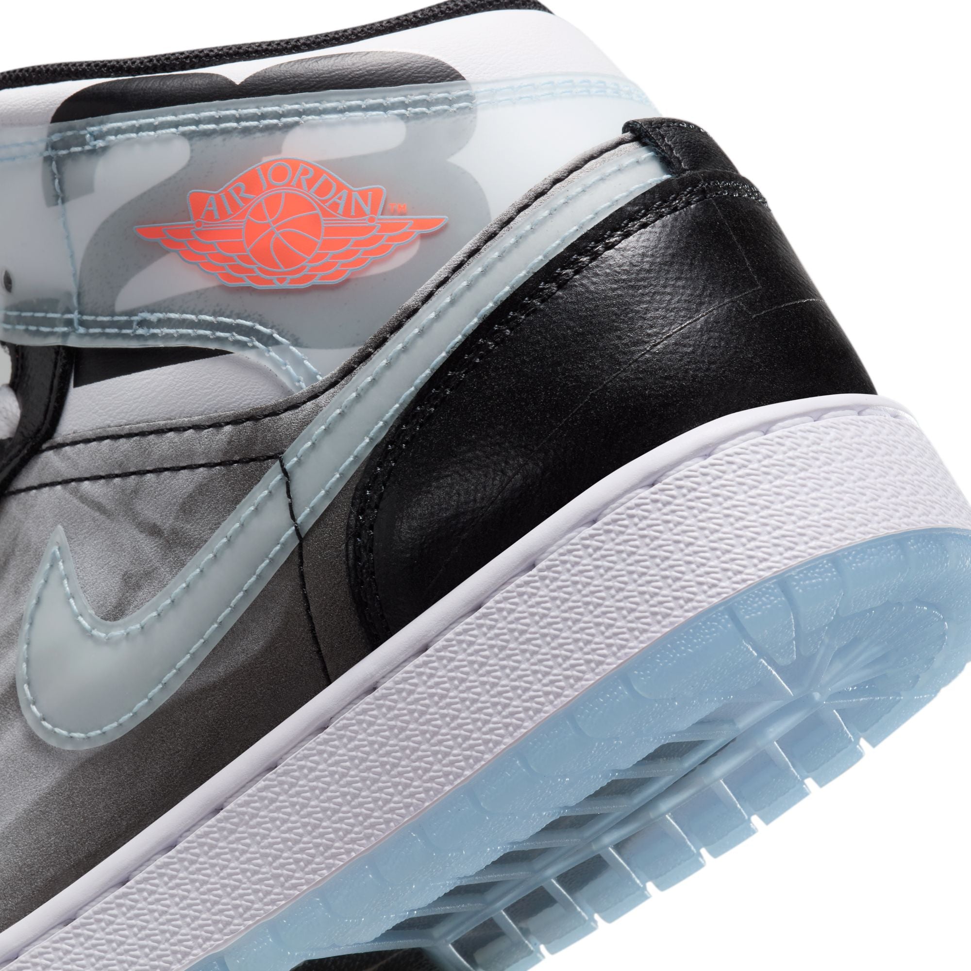 Youth Air Jordan 1 Mid Sneaker School ‘Black/Ice Blue'