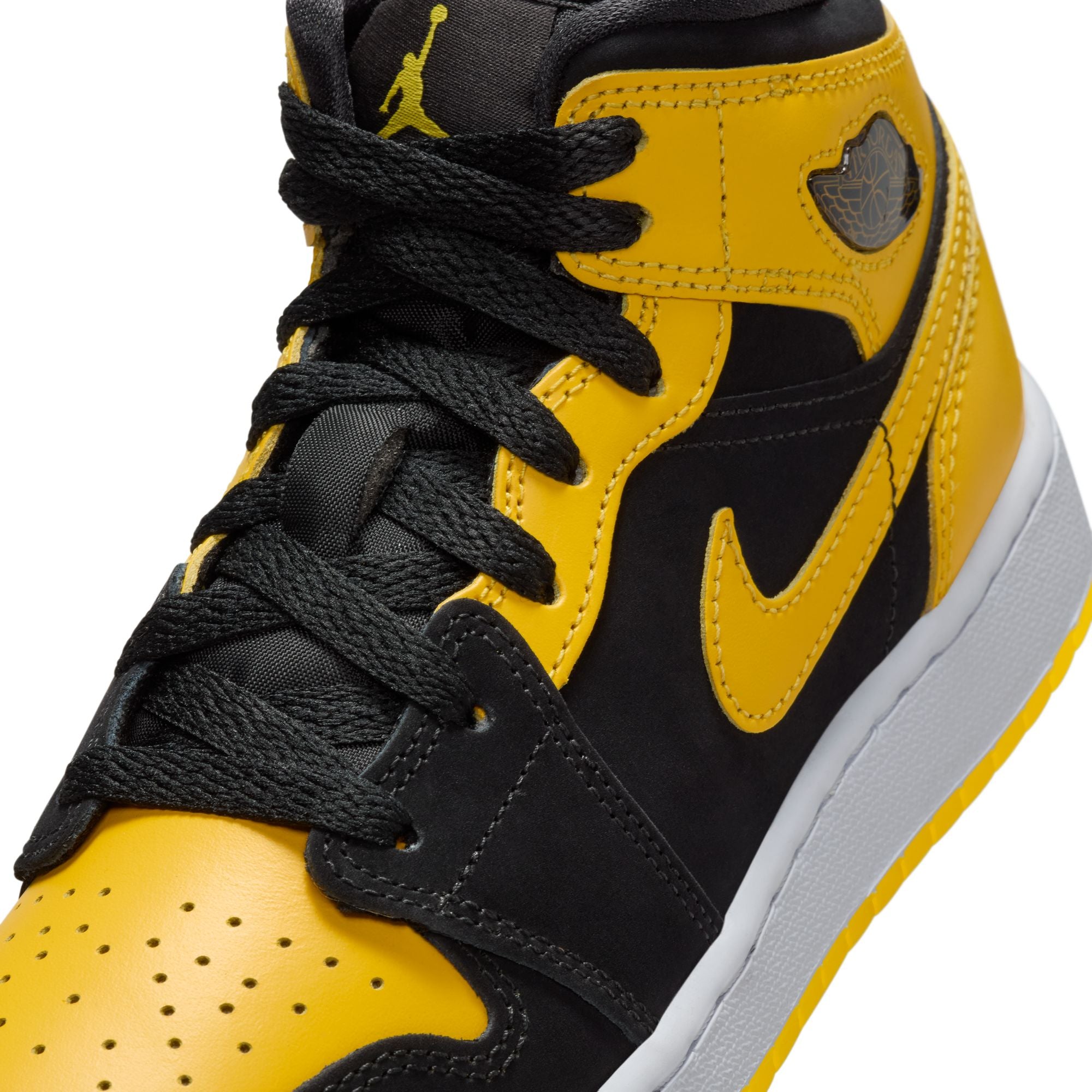 Youth Air Jordan 1 Mid SE ‘Black/Varsity Maize'