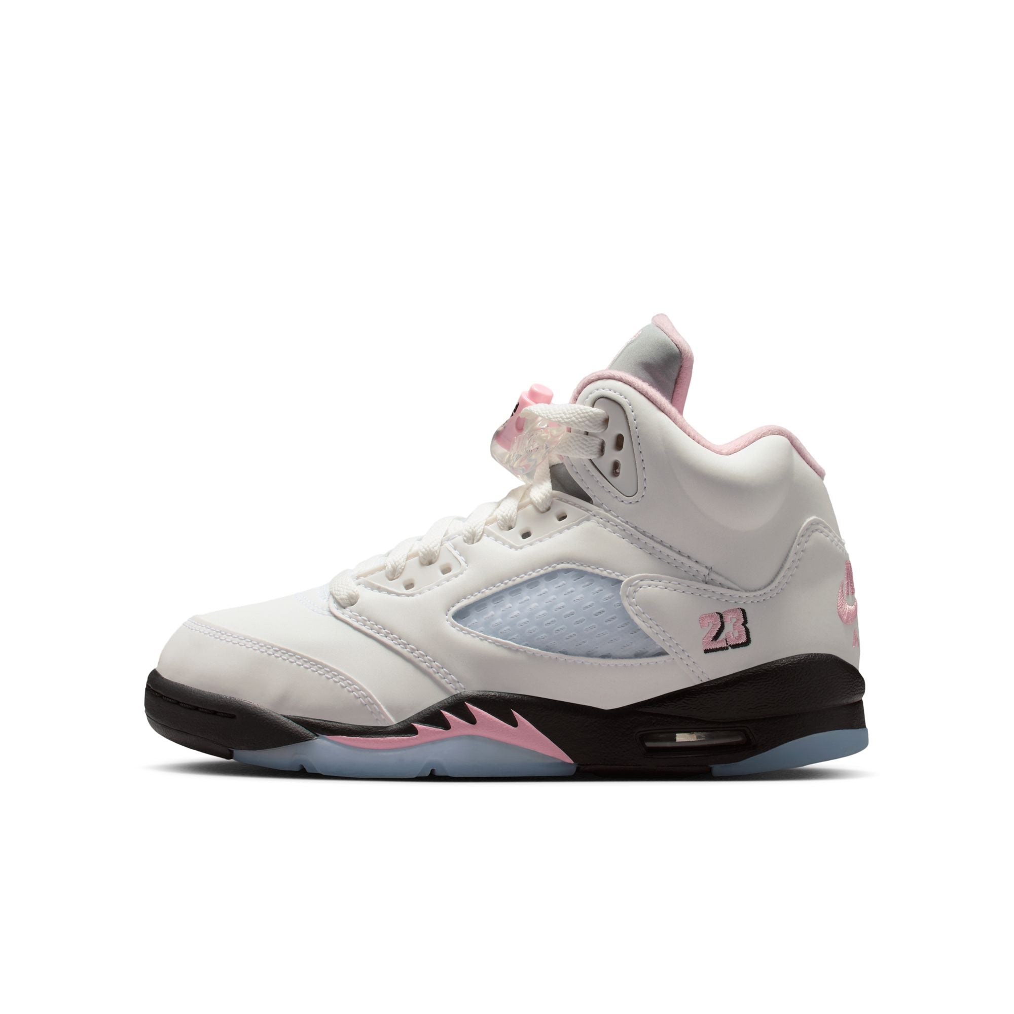 Youth Air Jordan 5 Retro 'White/Med Soft Pink'