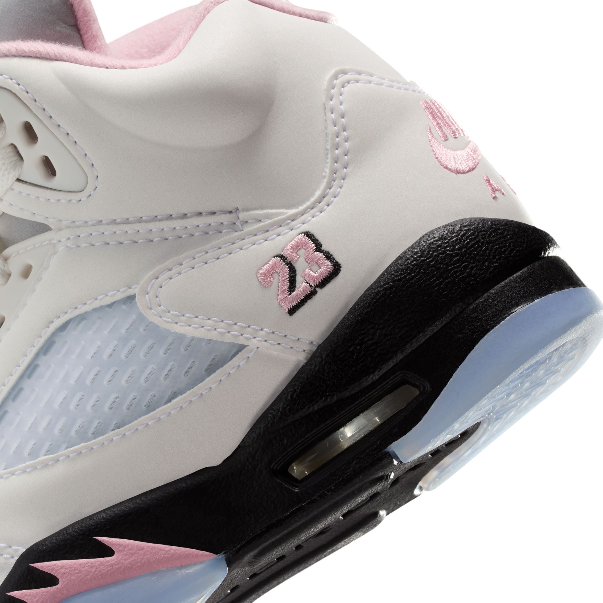 Youth Air Jordan 5 Retro 'White/Med Soft Pink'