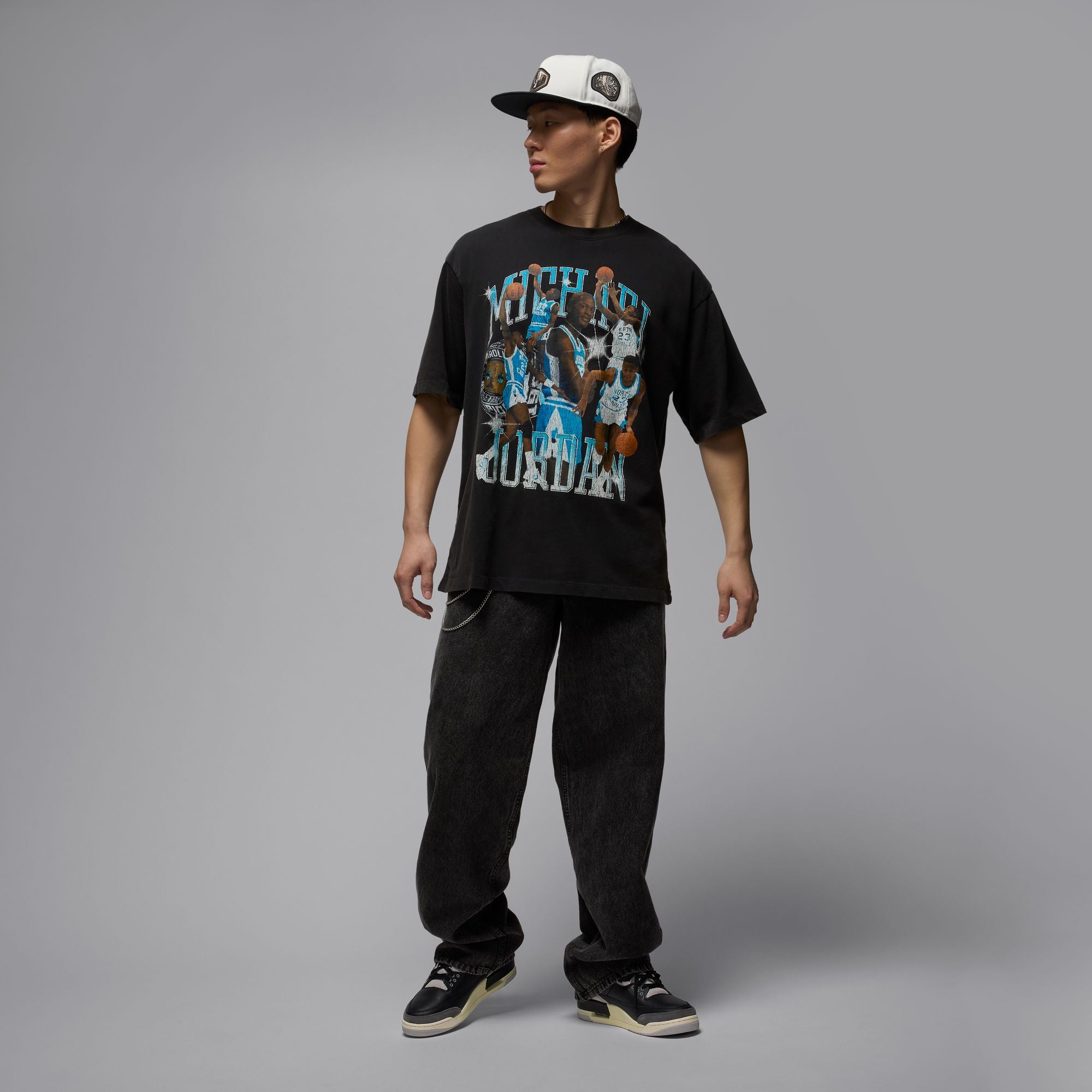 Jordan Flight Essential Oversize Graphic Crew 'Black'