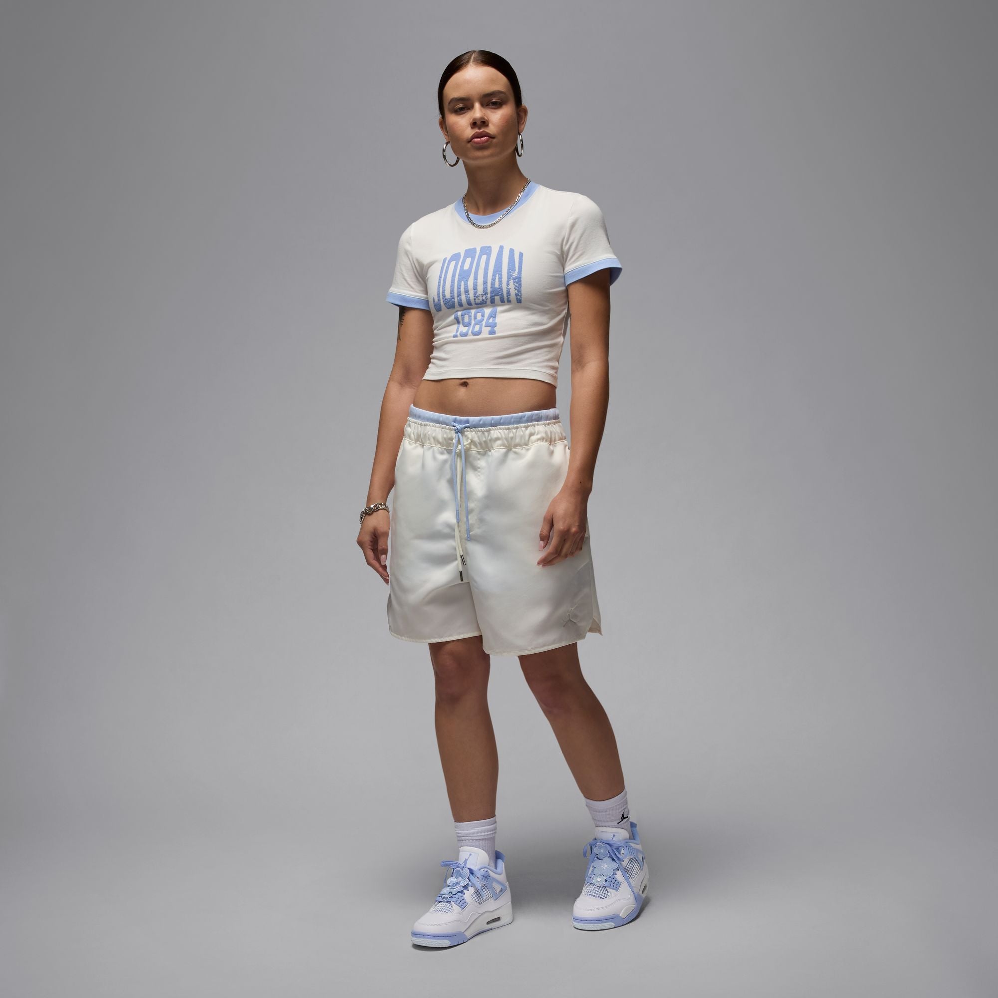 Womens Air Jordan 4 Retro 'Aluminum Blue'