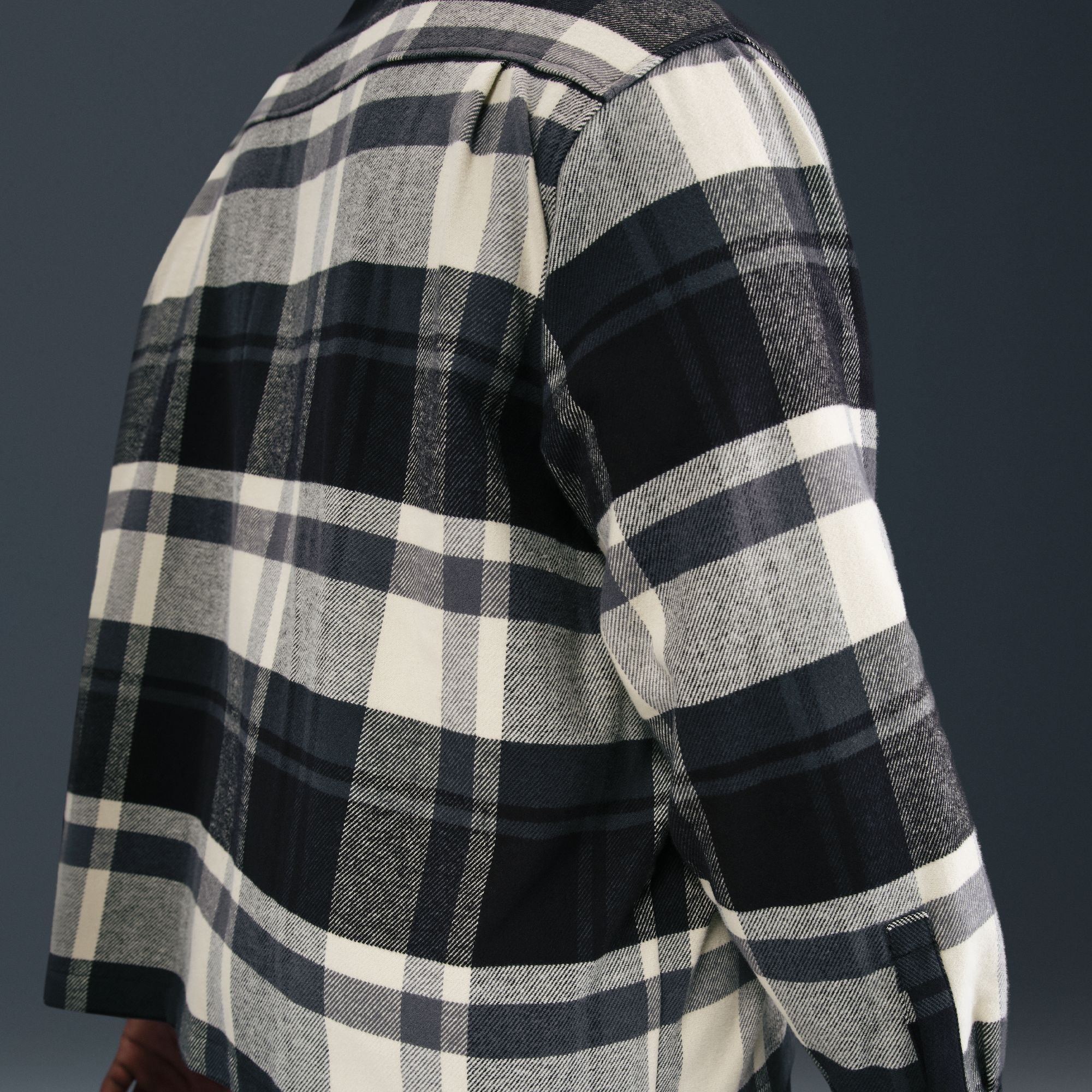 Nike Life Flannel Shirt 'Black/White'
